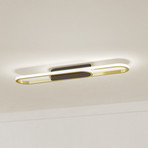 Plafonnier LED EGLO CONIVARENA, noir/laiton, 69 cm, CCT