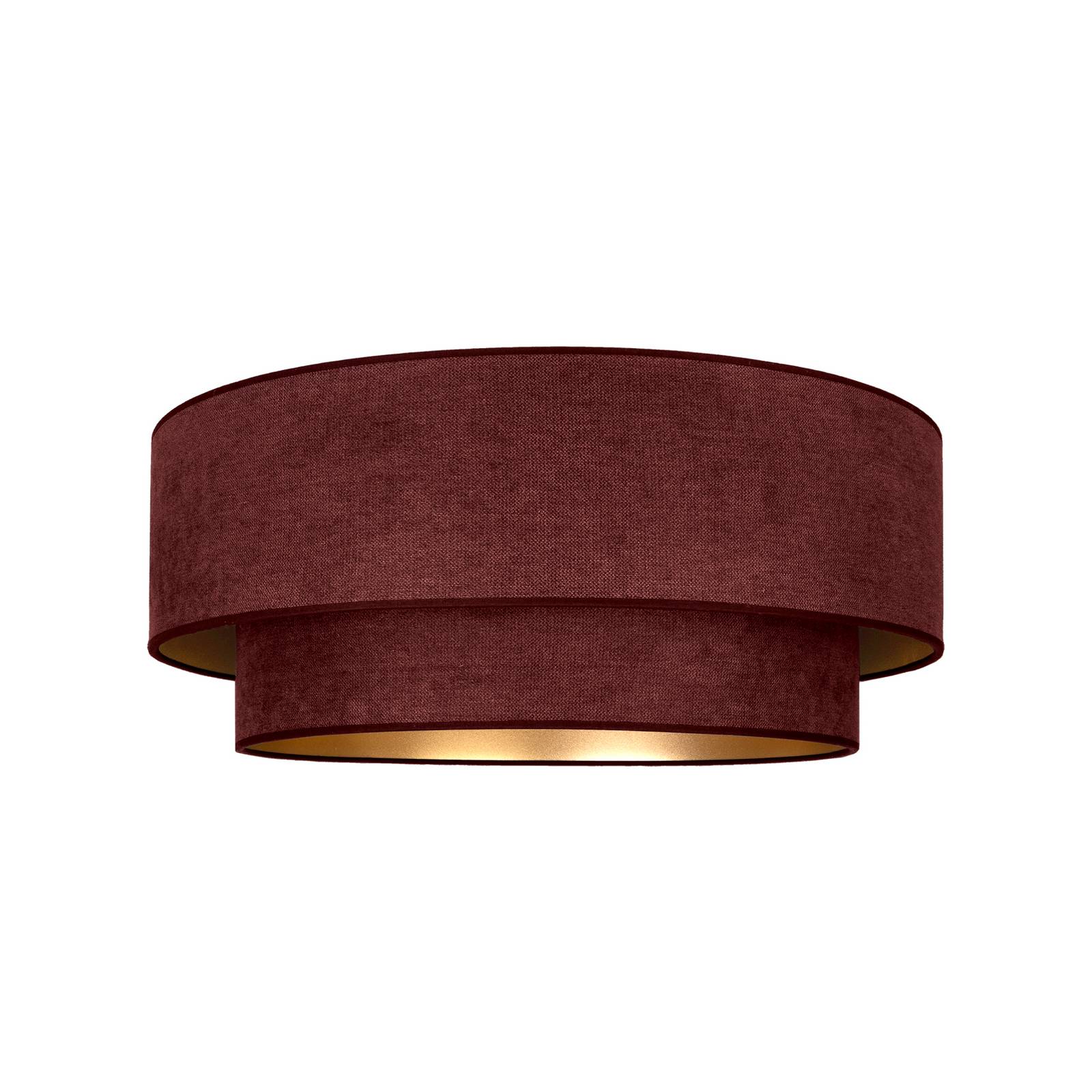 Deckenlampe Boho, dunkelrot/gold, Ø 60 cm, Textil, E27