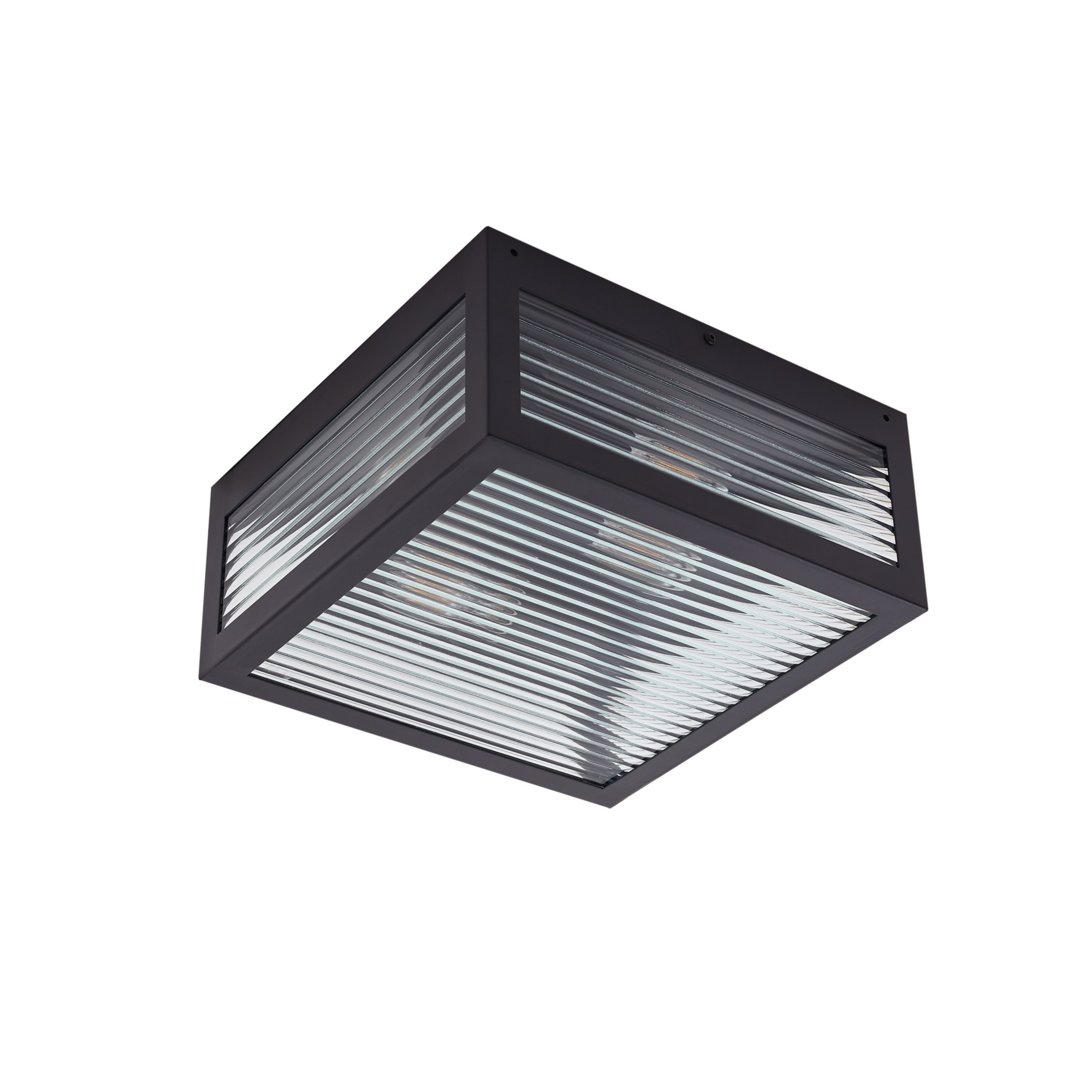 Bolgar Außendeckenleuchte schwarz Glas Metall - Lindby