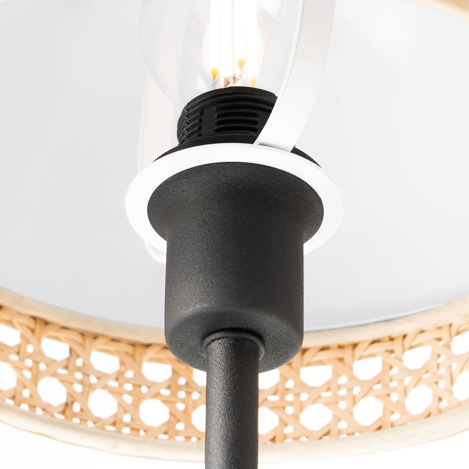 Lonnaris Wall Lamp Black/Nature - Lindby Lonnaris Wall Lamp Black/Nature - Lindby