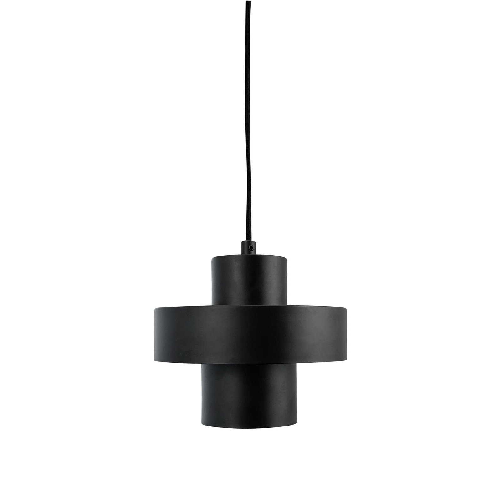 Dyberg Larsen hanging light Stoke, black, Ø 20 cm, metal