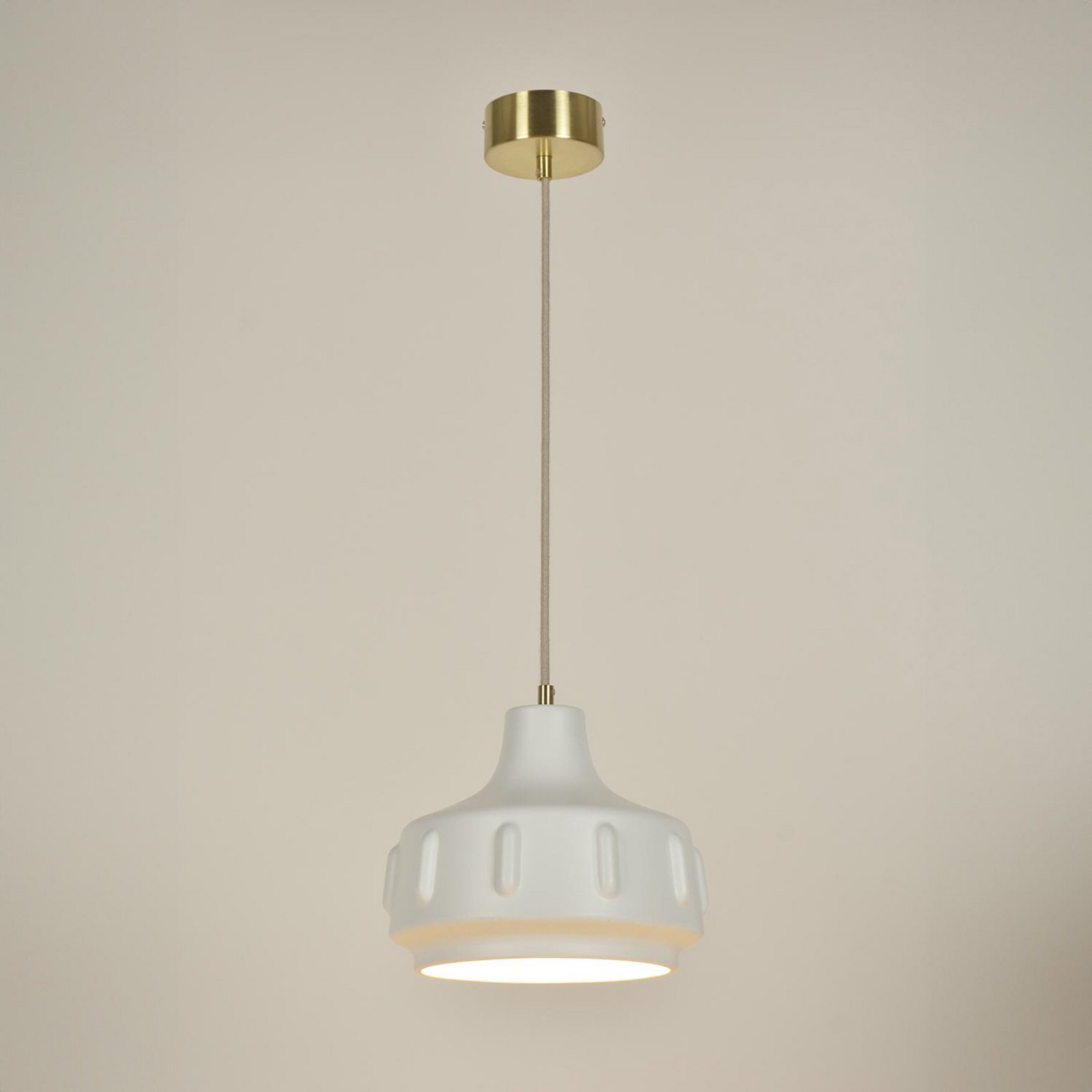 MARKET SET Jimmy hanging light, Ø 25 cm, white, ceramic