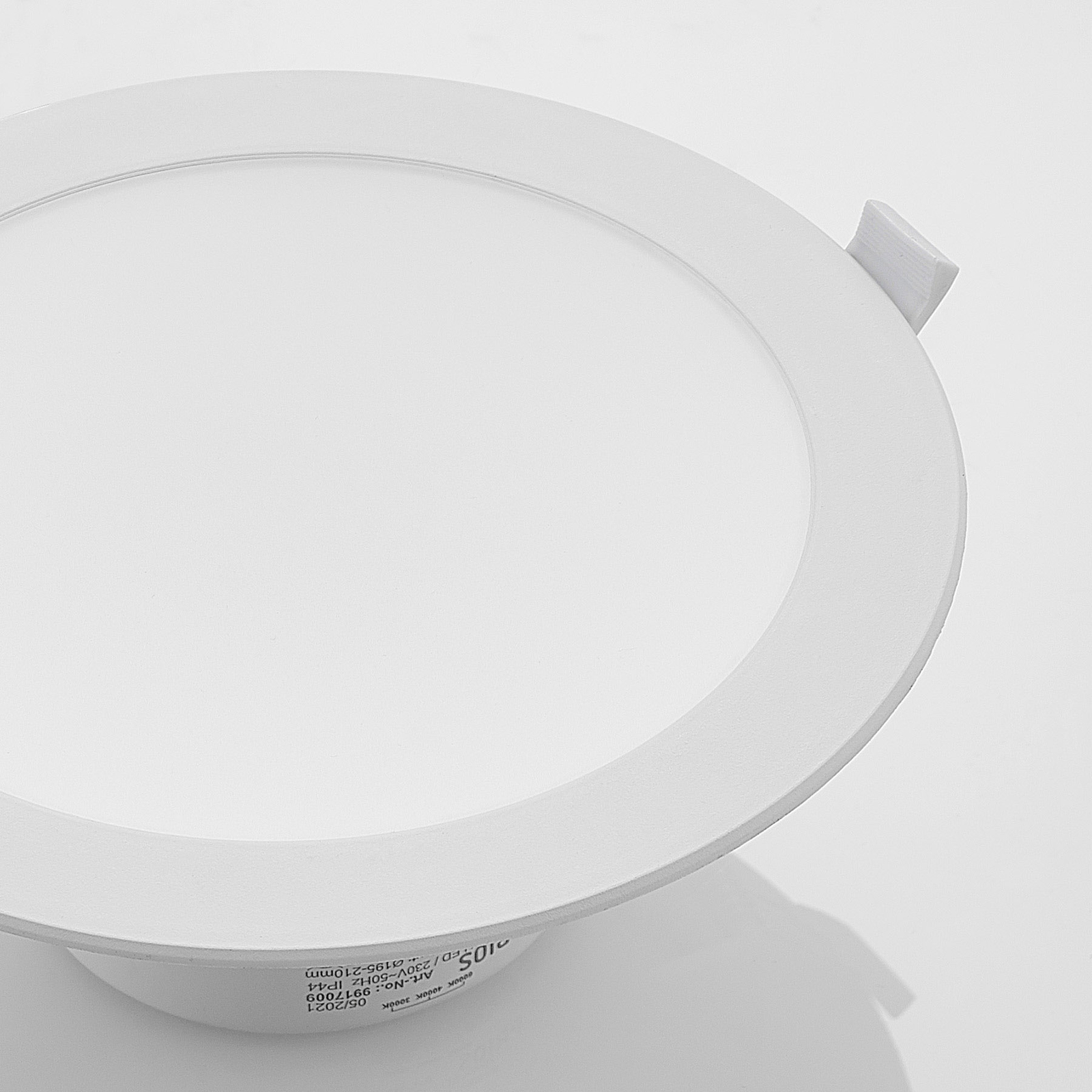 Prios Rida-LED-uppovalaisin CCT, 22,5cm 25W, 10kpl