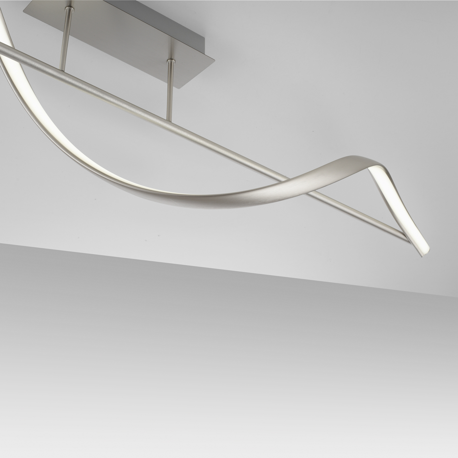 Candeeiro de teto Paul Neuhaus Q-Swing LED, aço