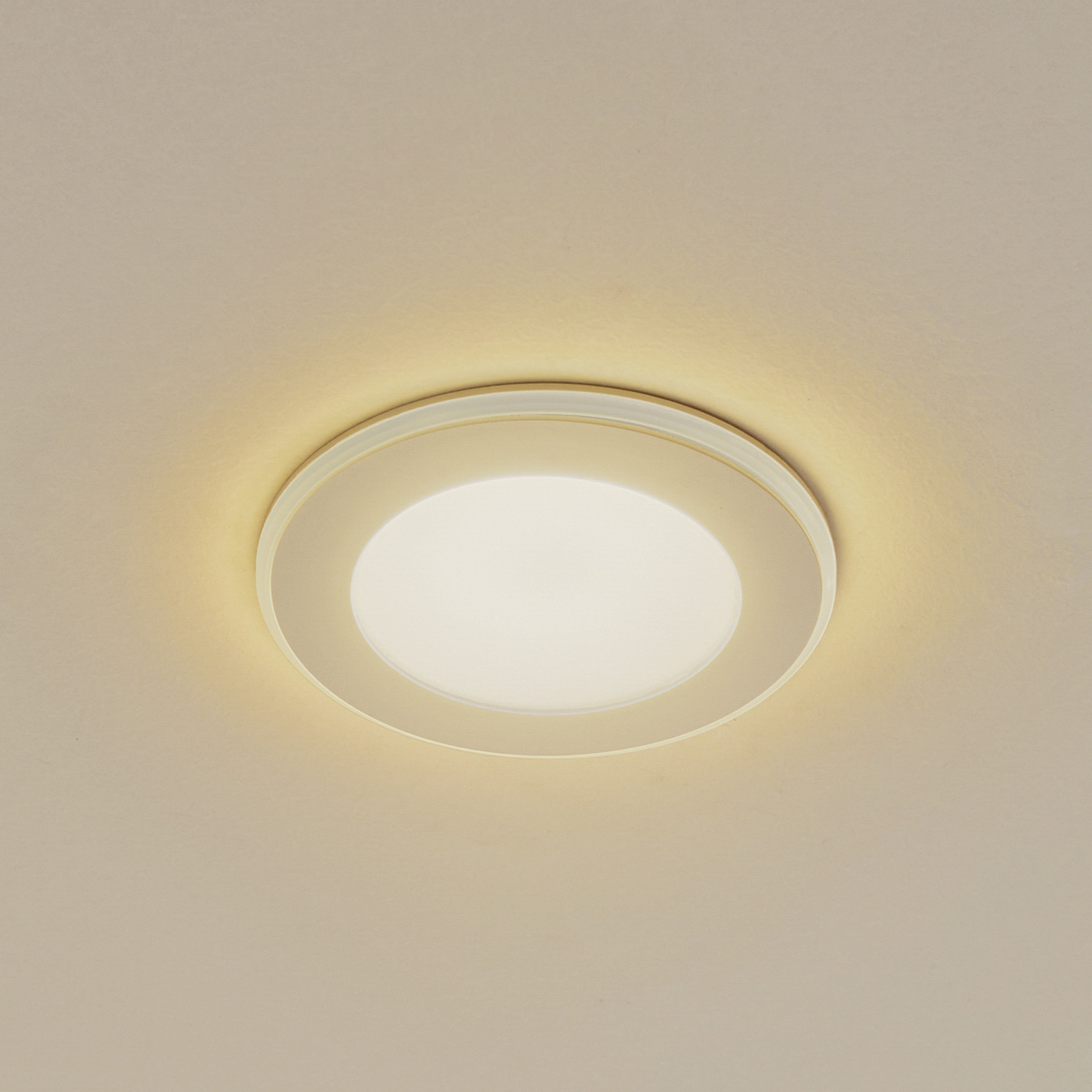 Lindby Luce da incasso a LED Toka, 4,9 W, bianco, plastica, CCT