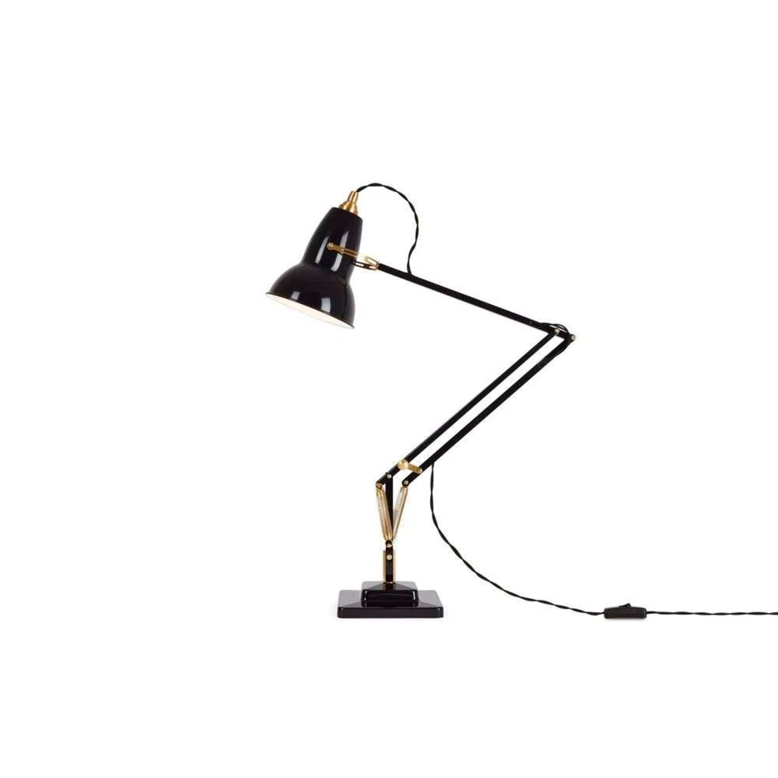 Original 1227 Brass Candeeiro de Secretária Jet Black - Anglepoise