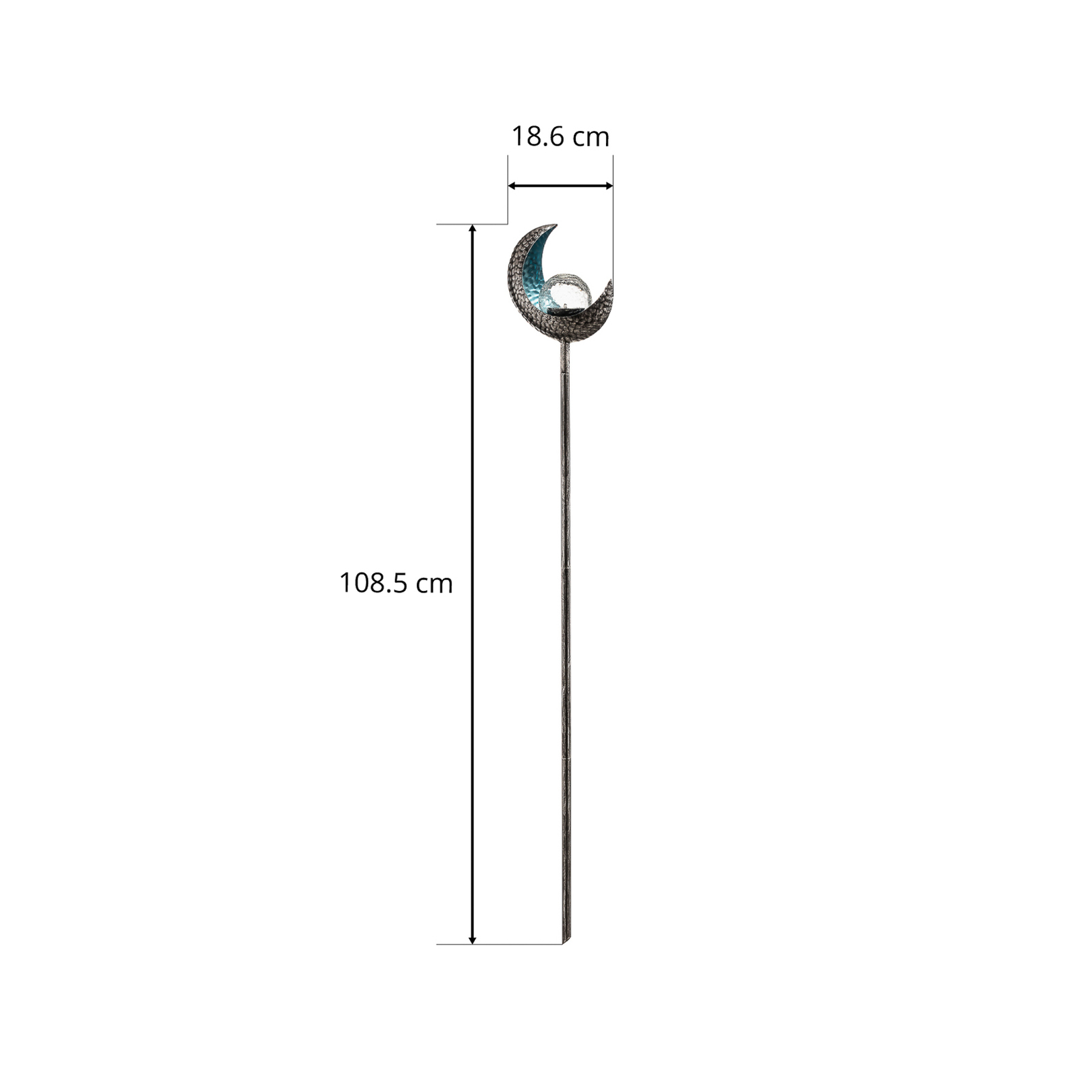 Lindby Yonca LED solární světlo 108,5 cm modrá