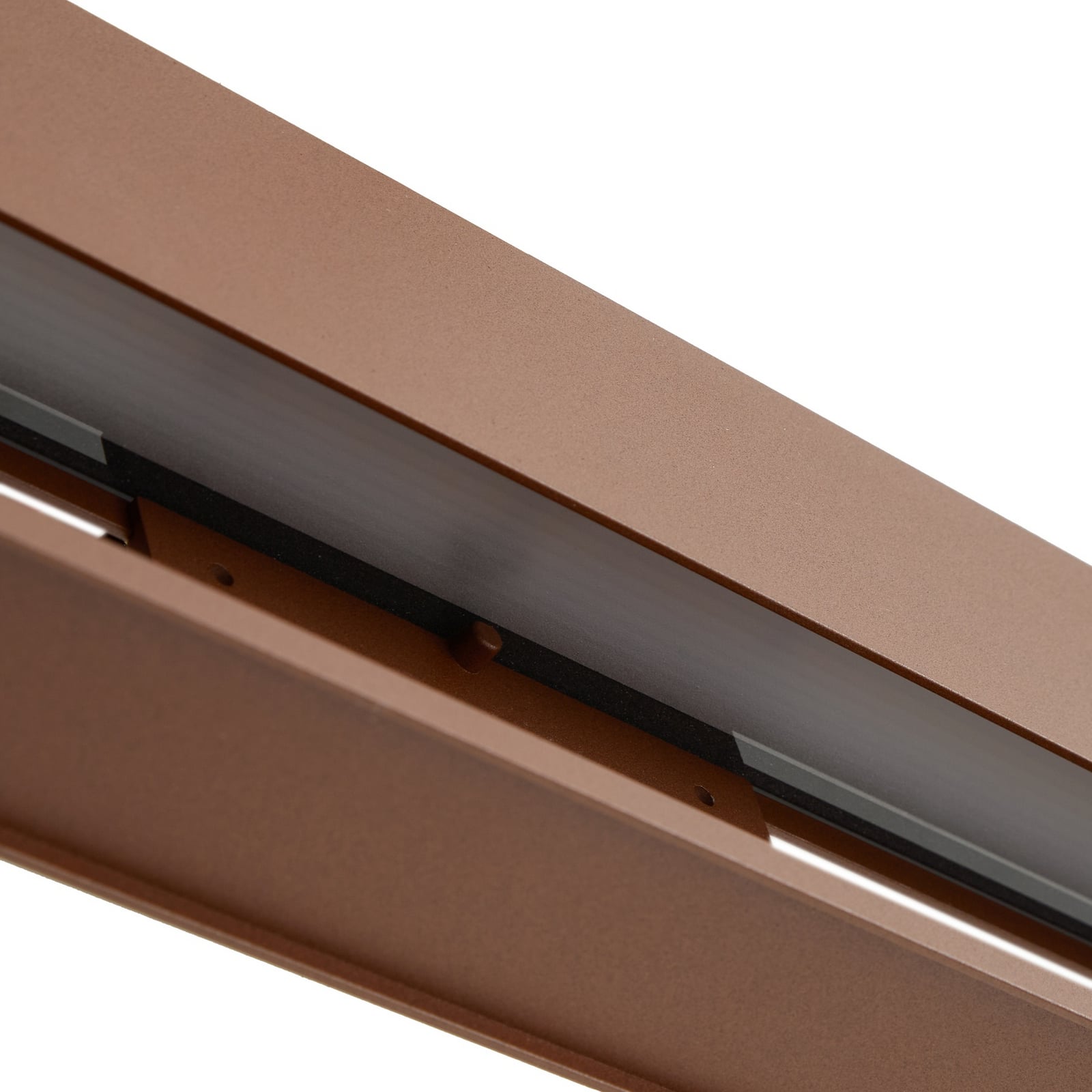 Trevin Applique da incasso, alluminio, 40 cm, IP54, marrone ruggine - Lucande