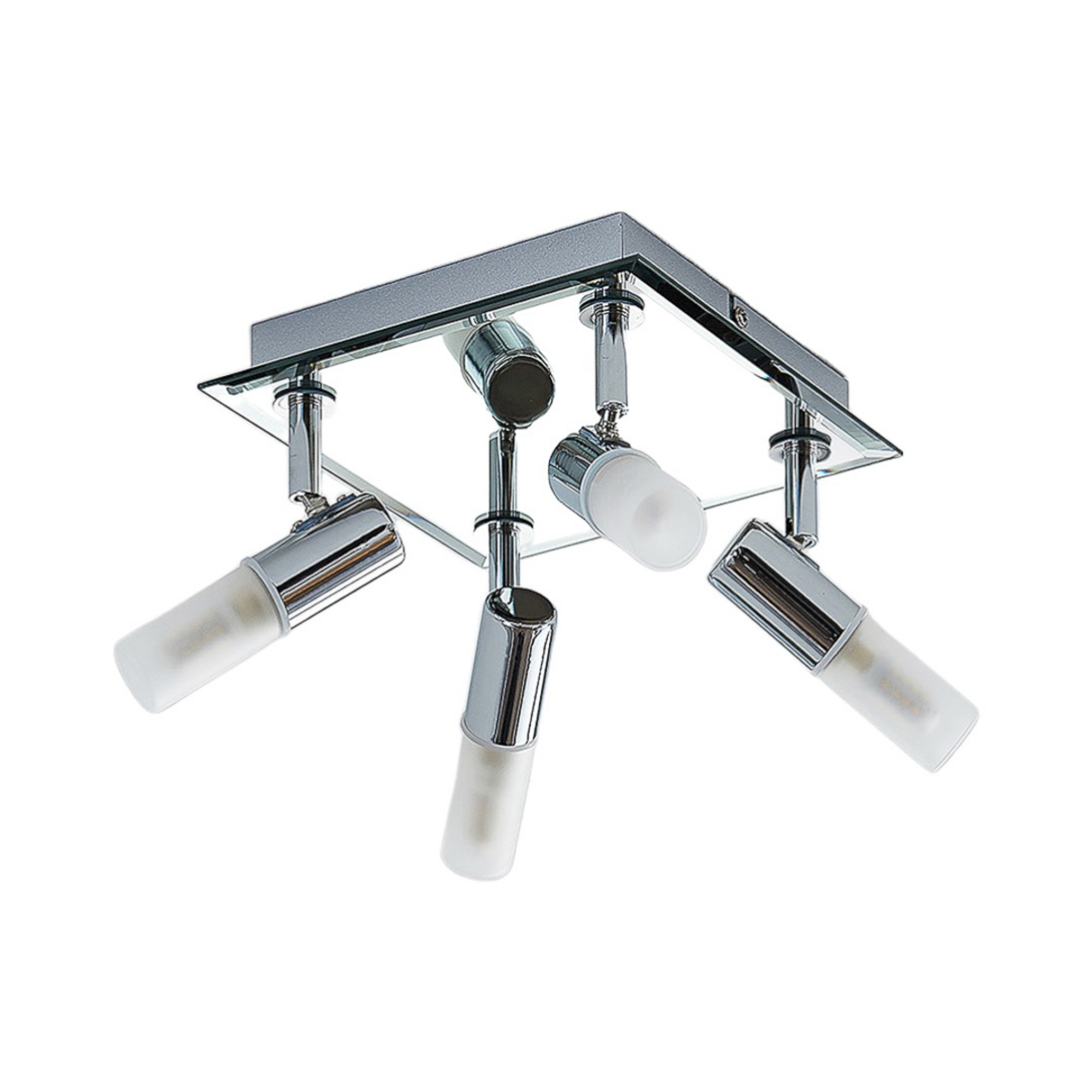 Zela 4 Deckenleuchte Chrome/White - Lindby