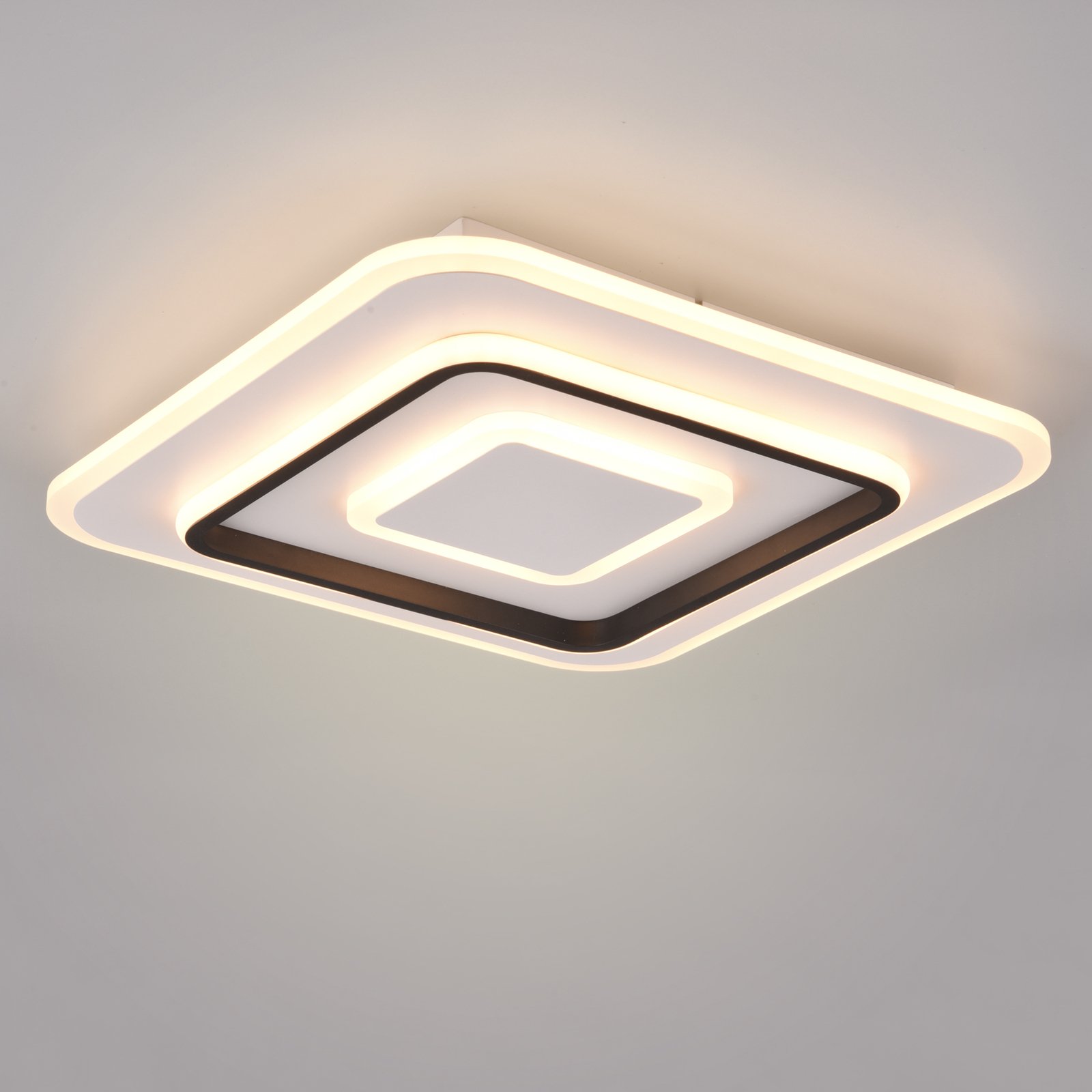 LED ceiling light Jora angular, 39.5 x 39.5 cm