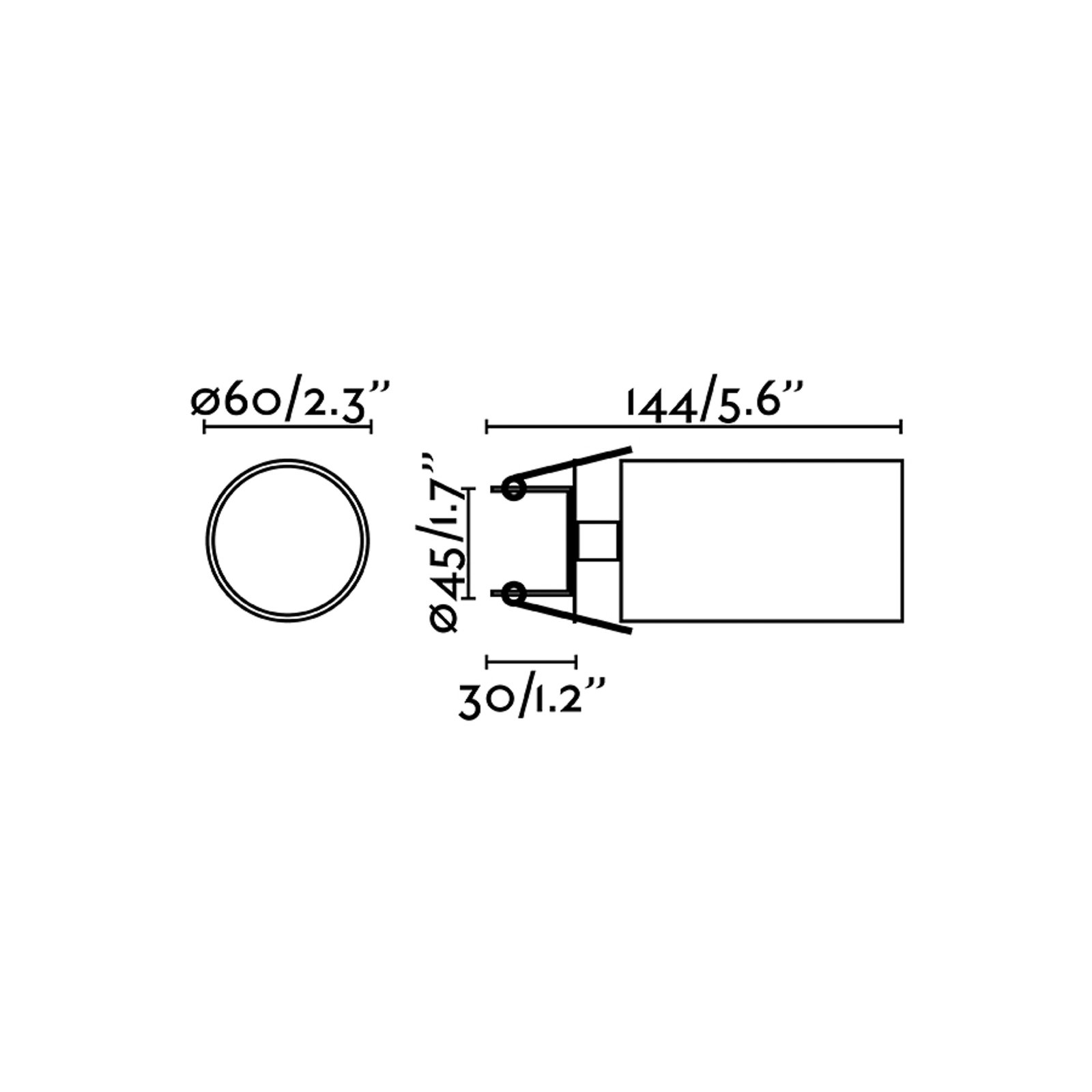 Innfelt spot Stan, hvit, aluminium, Ø 6 cm