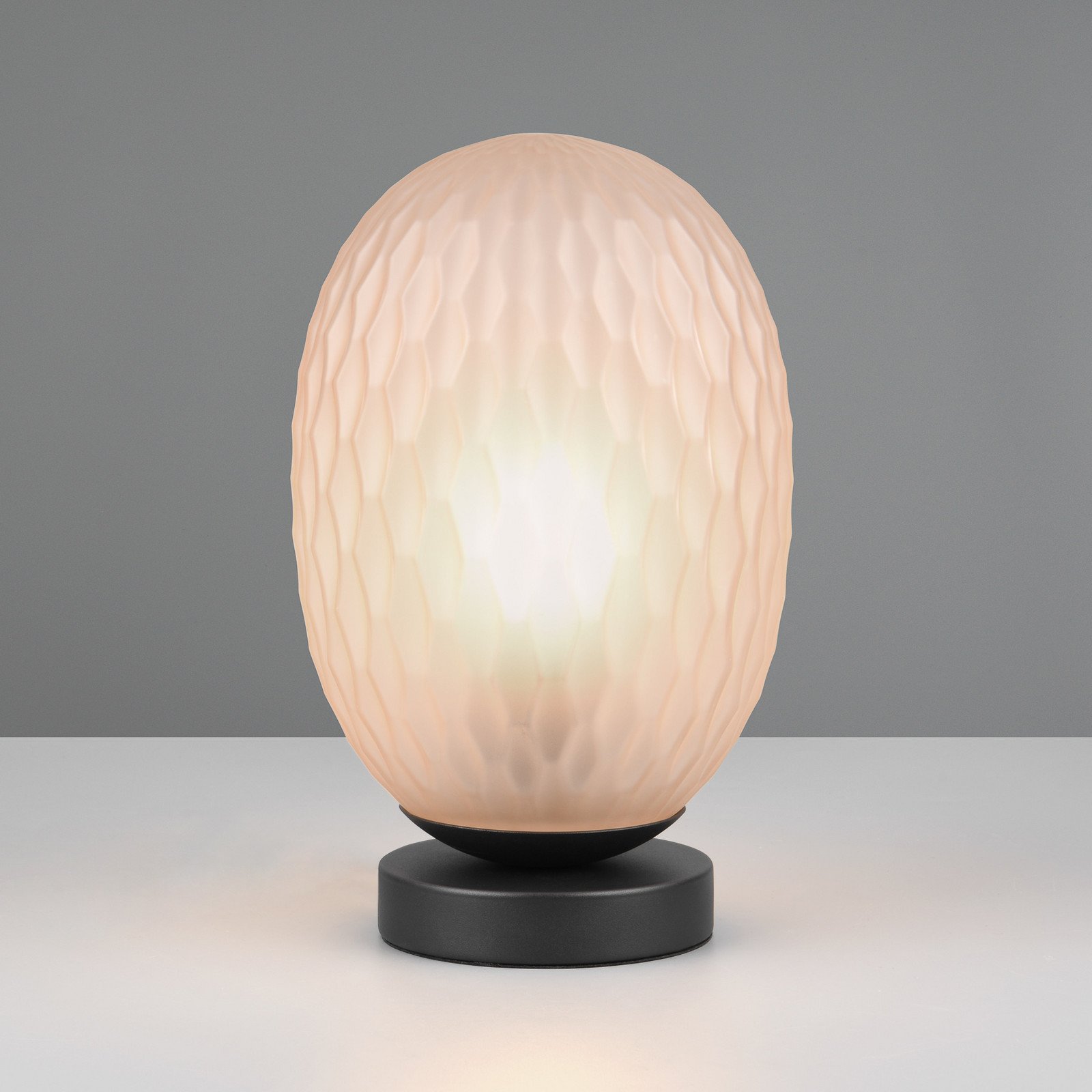 Trio Lighting Lampă de masă Facette chihlimbar înălțime 29 cm sticlă E27 - Camera de zi / sufragerie - modern - chihlimbar mat negru