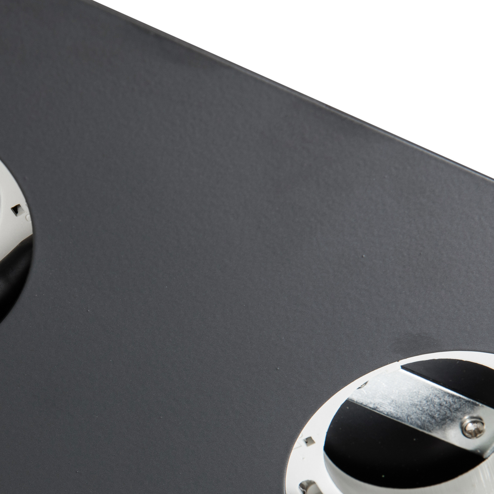 Lampa sufitowa Lindby Jyla, czarna matowa, 25 x 25 cm, 4-punktowa.