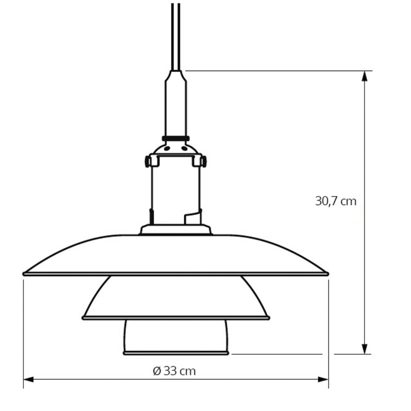 PH 3½-3 Suspension Kit Silkemat Brown - Louis Poulsen
