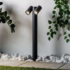 Bolardo luminoso Tulimar de Prios, 2 luces, 60 cm, metal, IP65