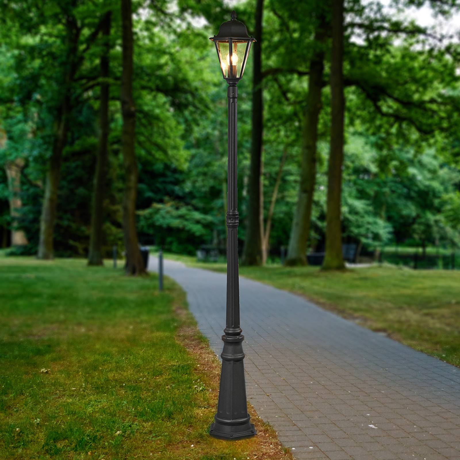 Lampa zewnętrzna Lindby Edana, 211 cm, antracyt, E27, IP44