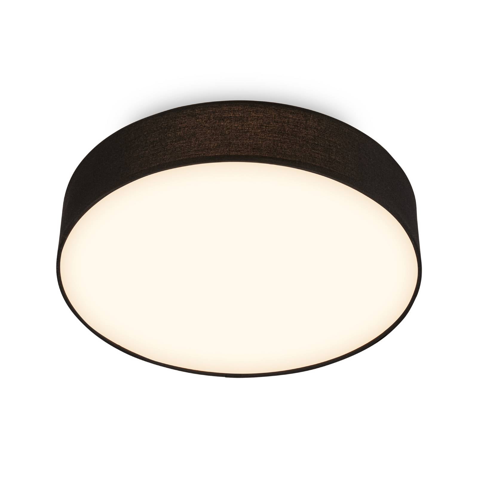 LED-Deckenleuchte Duck, schwarz, Ø 38 cm, Textil, 3000K