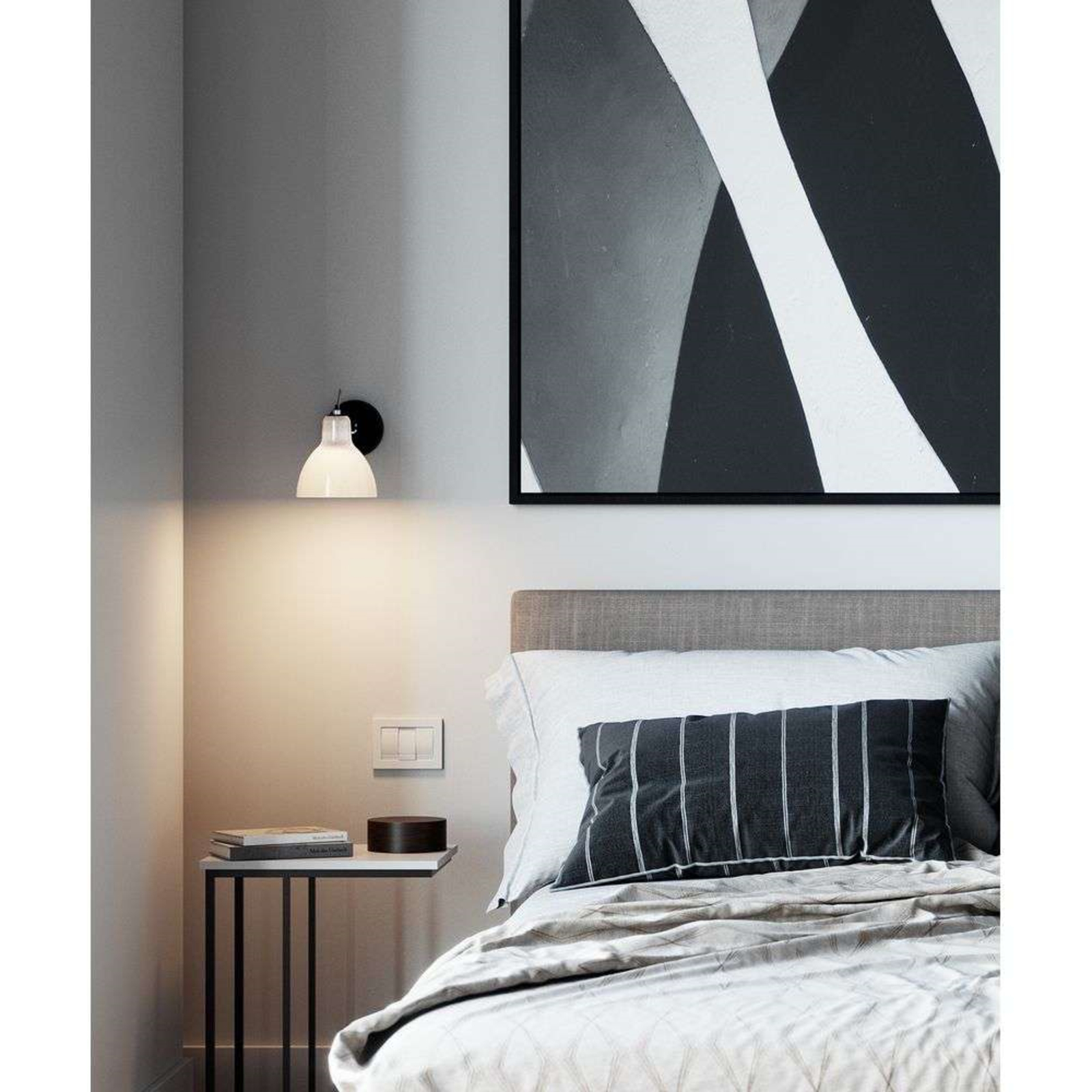 Luxy Glam H0 Aplique de Pared/ Plafón Black/Glossy White - Rotaliana