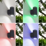 Lindby Smart LED outdoor wall light Valtin CCT RGB Tuya IP54