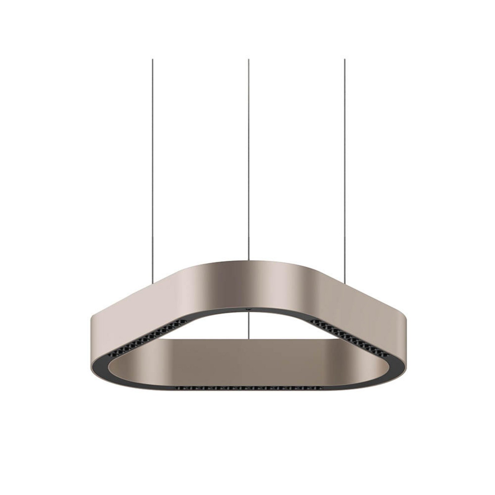 LOOM DESIGN LED-Pendelleuchte Trigon, grau, Alu, 40 cm