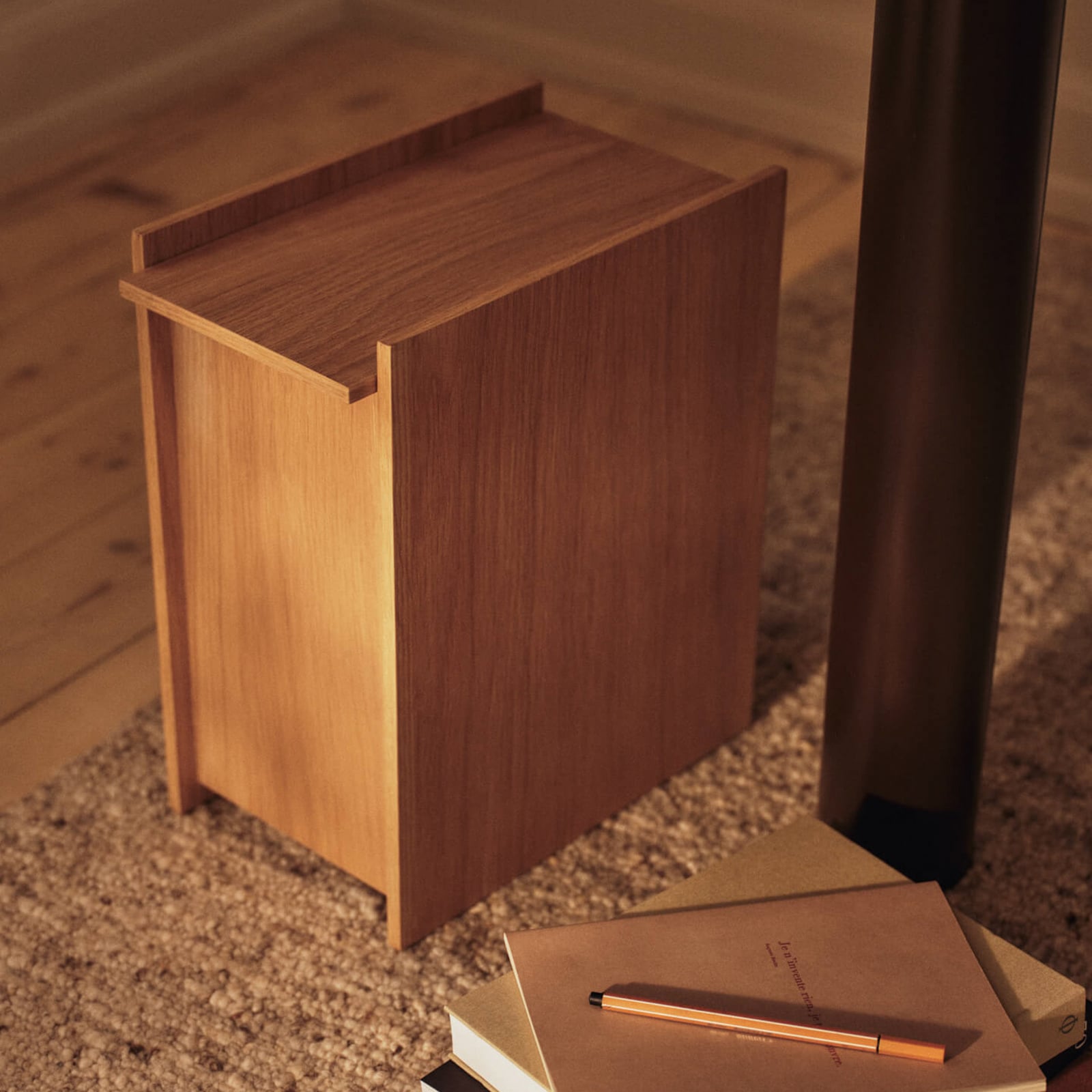 Sama papirkurv, højde 51 cm, egetræ - ferm LIVING