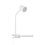 LED stolní lampa Adda se svorkou bílá 3 stupně dim