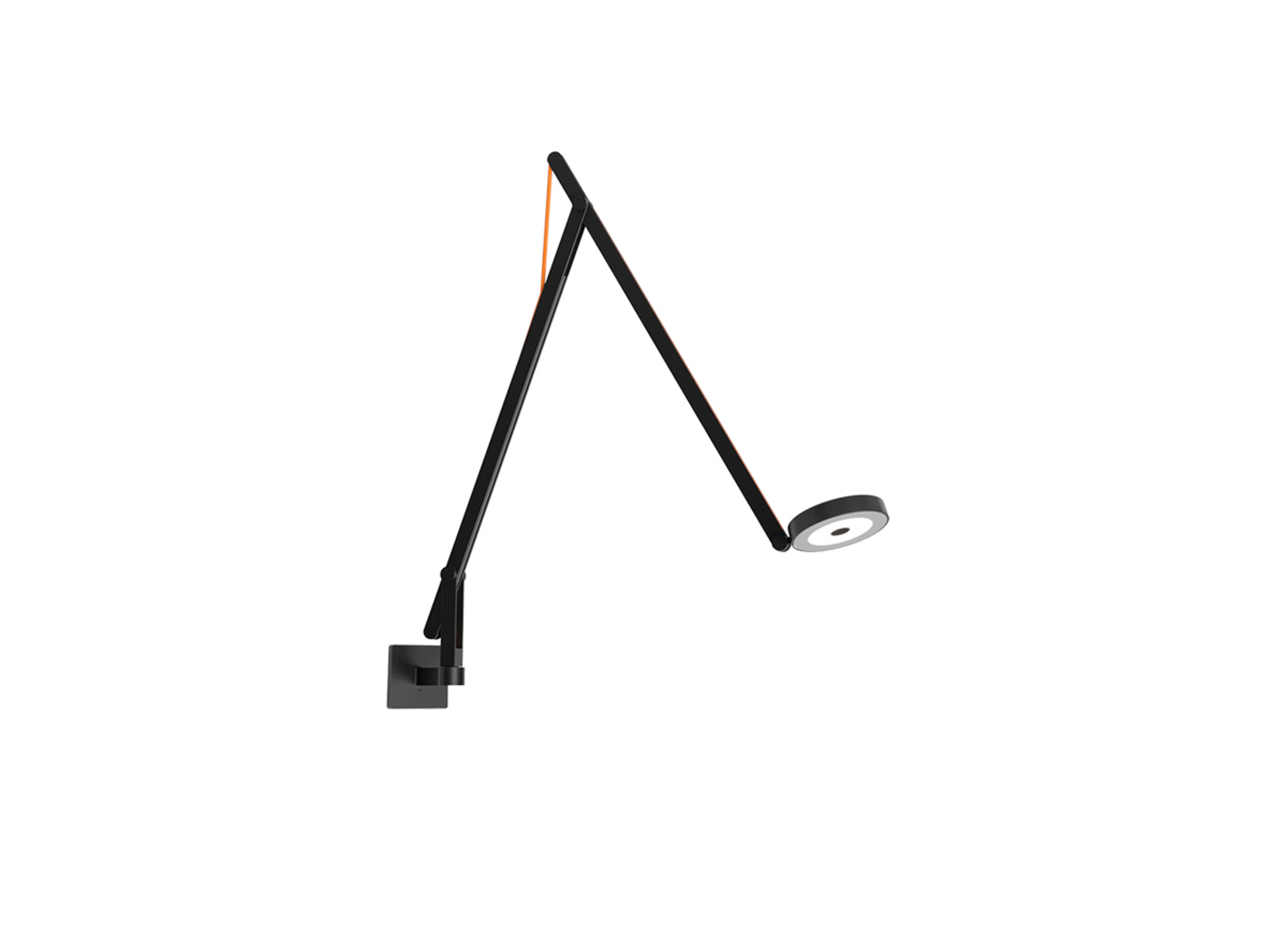 String W1 Væglampe DTW Matt Black/Orange - Rotaliana