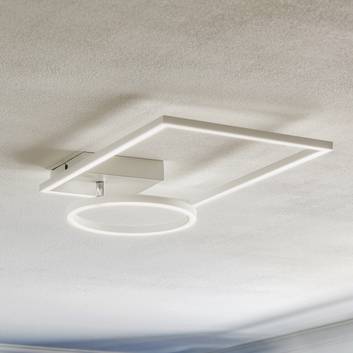 Lindby Coljana LED-taklampa rektangel/ring vit