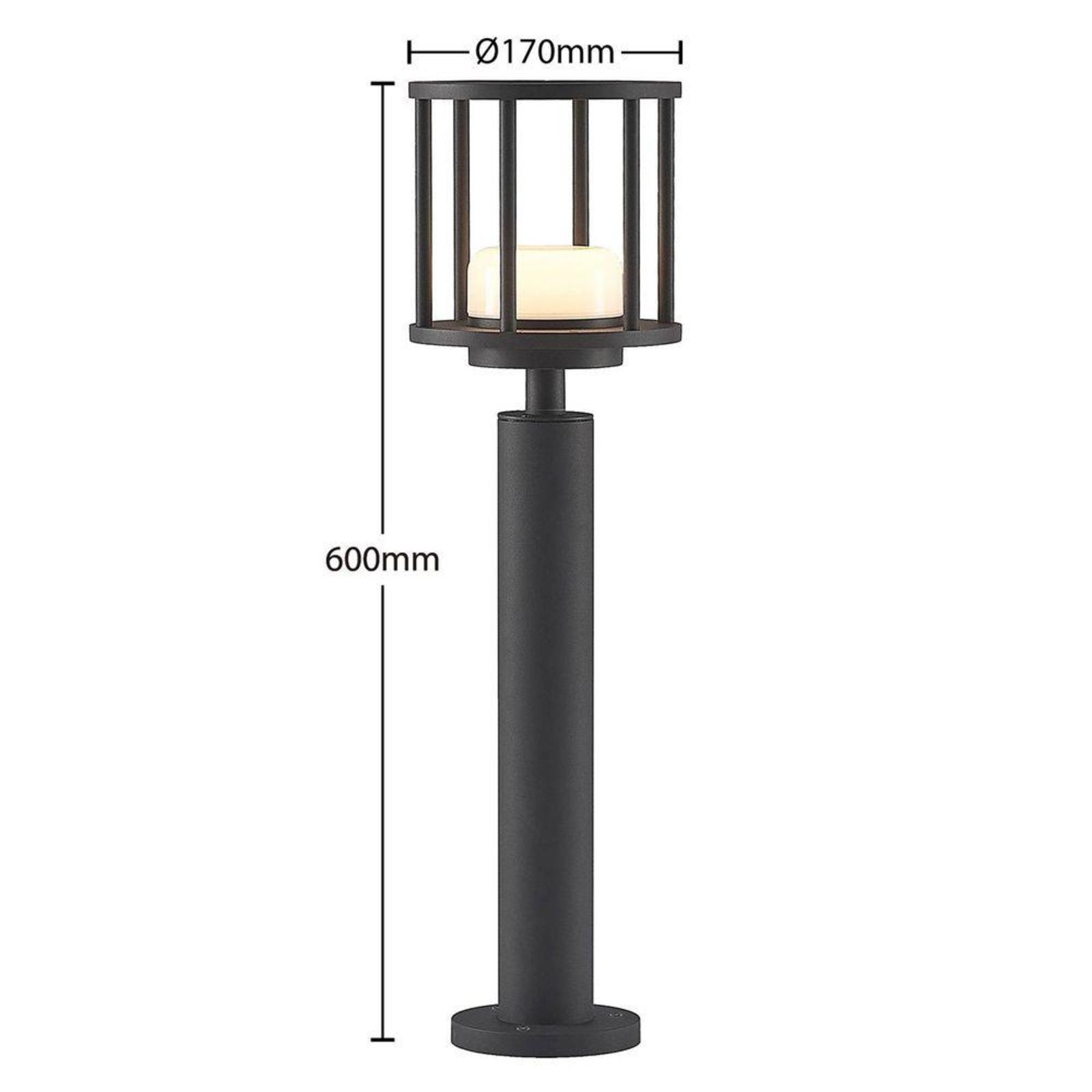 Berenike Lampă de Grădină H60 Dark Grey - Lucande