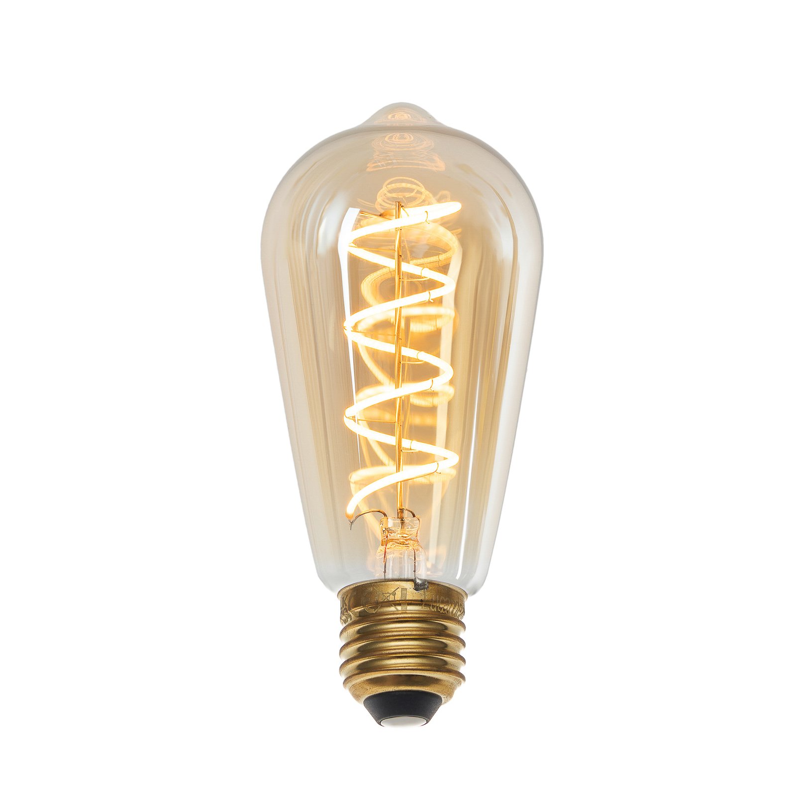 E27 4,9W LED-Rustikalampe, 1800K, 200 Lumen, amber