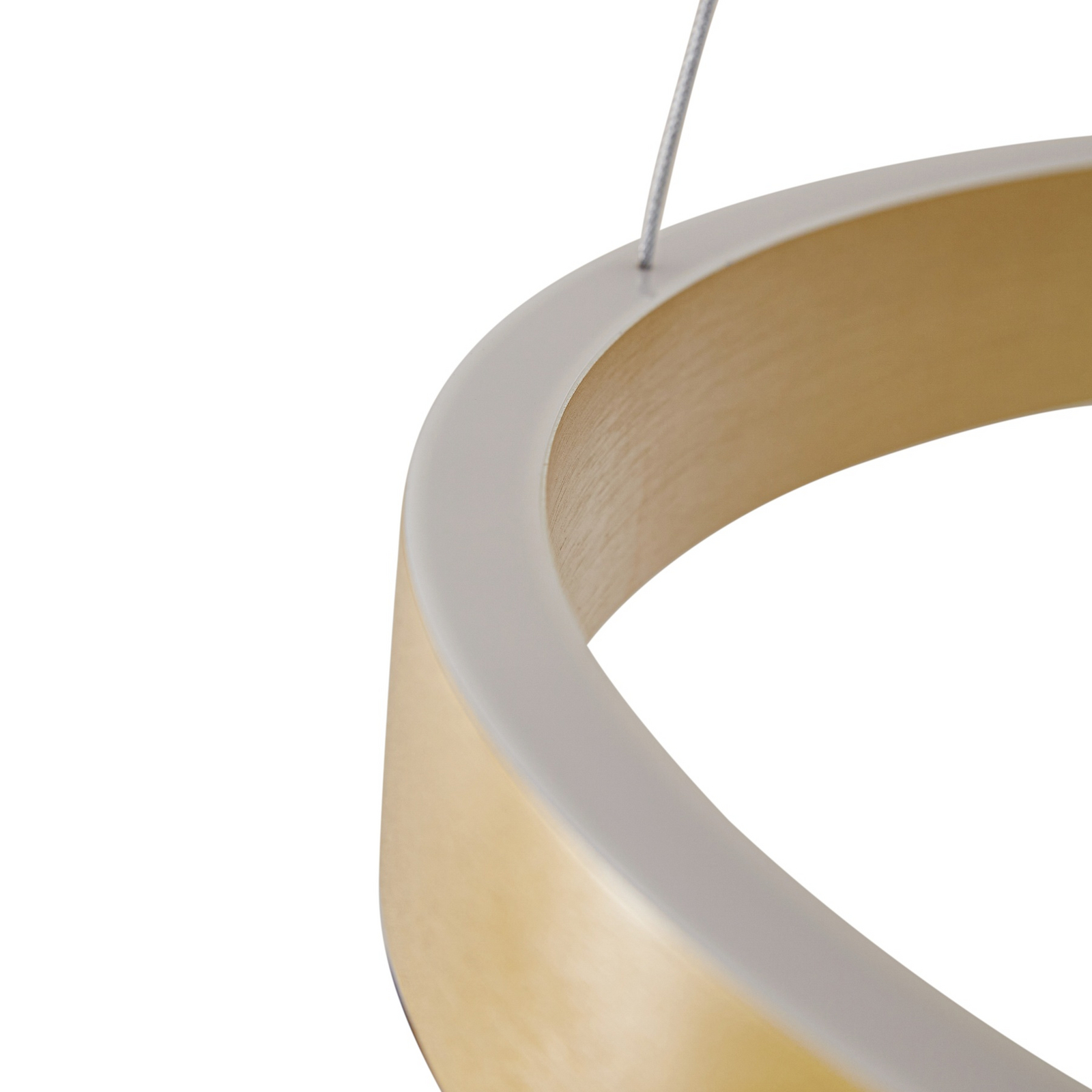 Lucande LED Pendant lamp Yonam, gold, Ø 60 cm