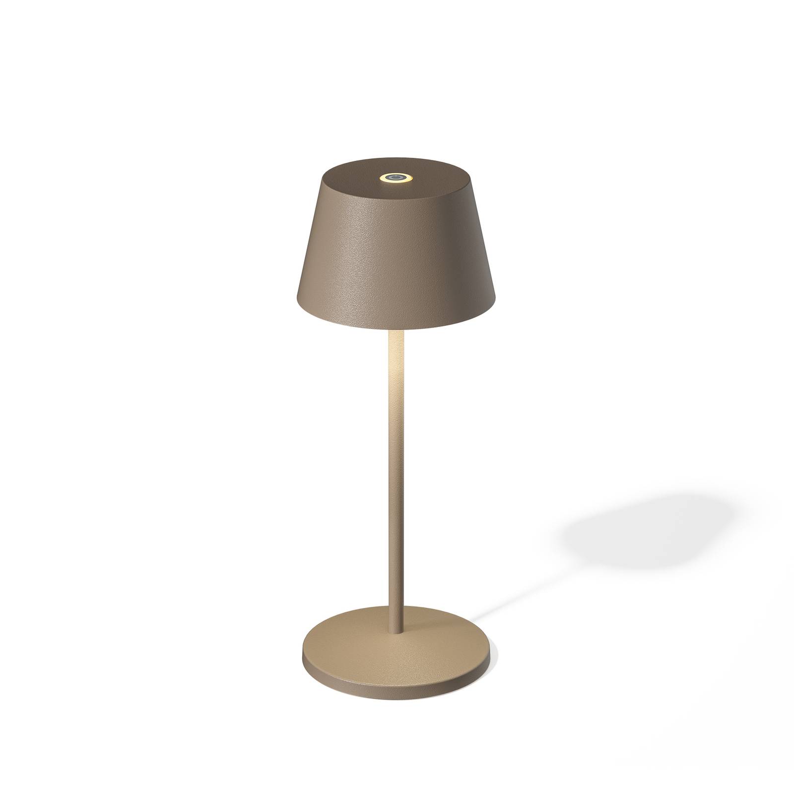 LOOM DESIGN Akumulatorowa lampa tarasowa LED Modi szaro-beżowa 36cm CCT
