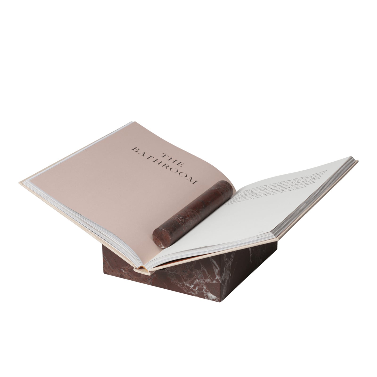 Stojan na knihy Tvara, červený mramor, 22 x 22 cm – ferm LIVING