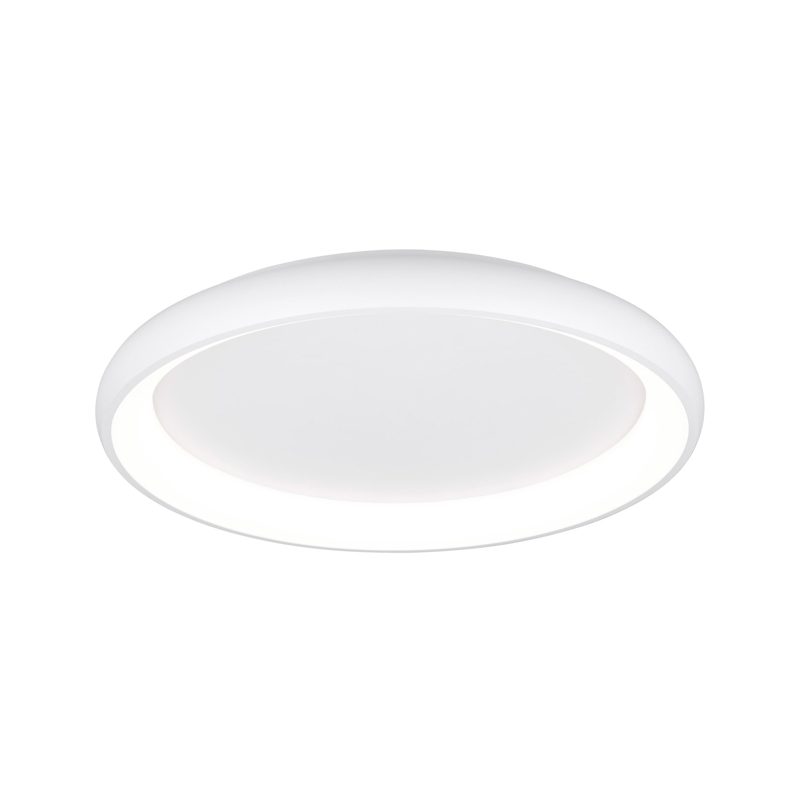 LED ceiling lamp Cardona, Ø 75 cm, matt white, metal, CCT