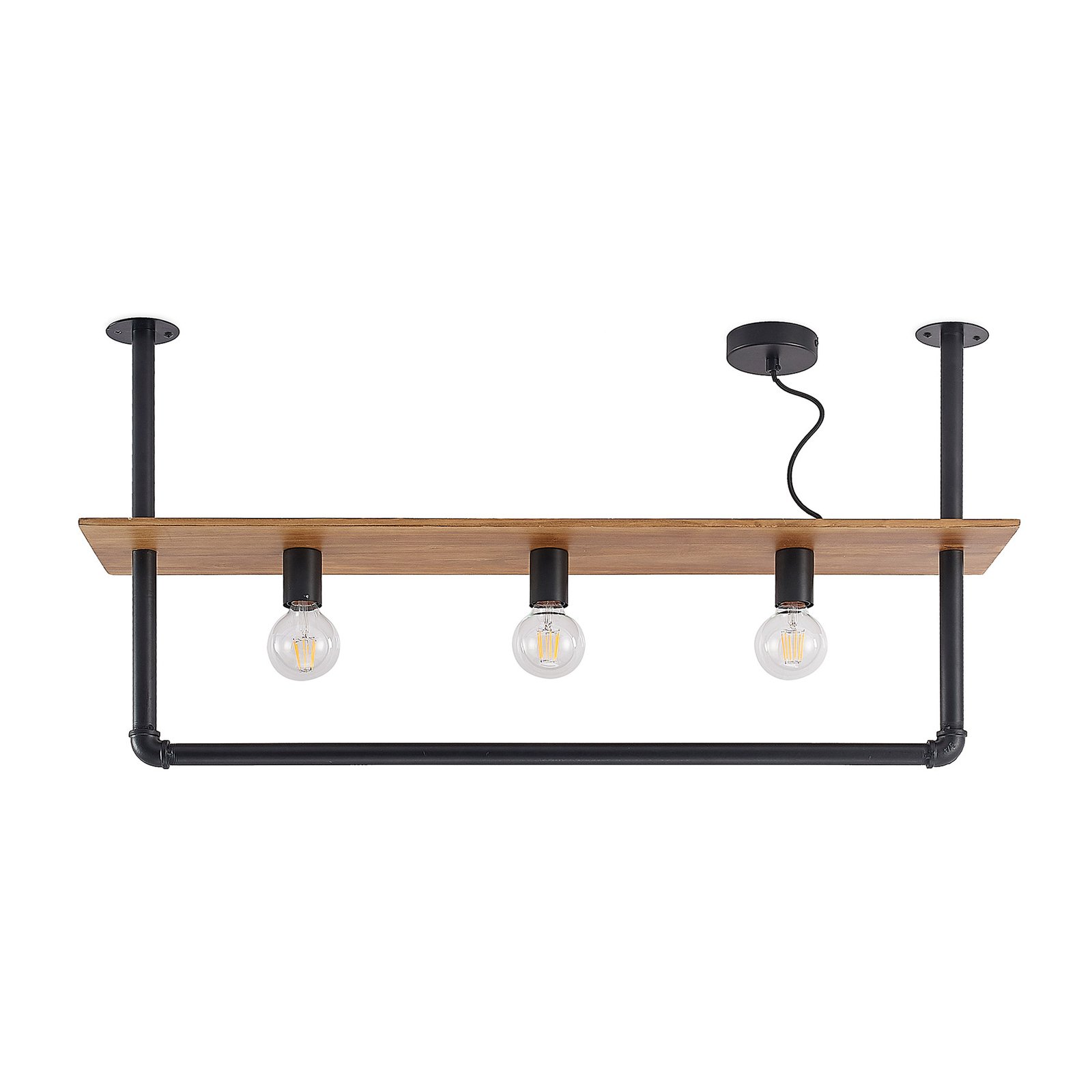 Kirista 3 Candeeiro de Tecto Wood - Lindby