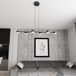 Deckenstrahler, Megara, Länge 80 cm, Metall, 6-flg.