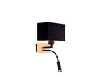 Harry Square Wall Lamp Brass/Black/Black - Euluna