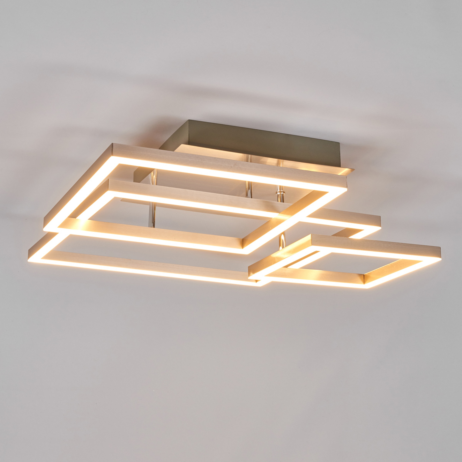 Lindby Katianna LED ceiling light 3 squares