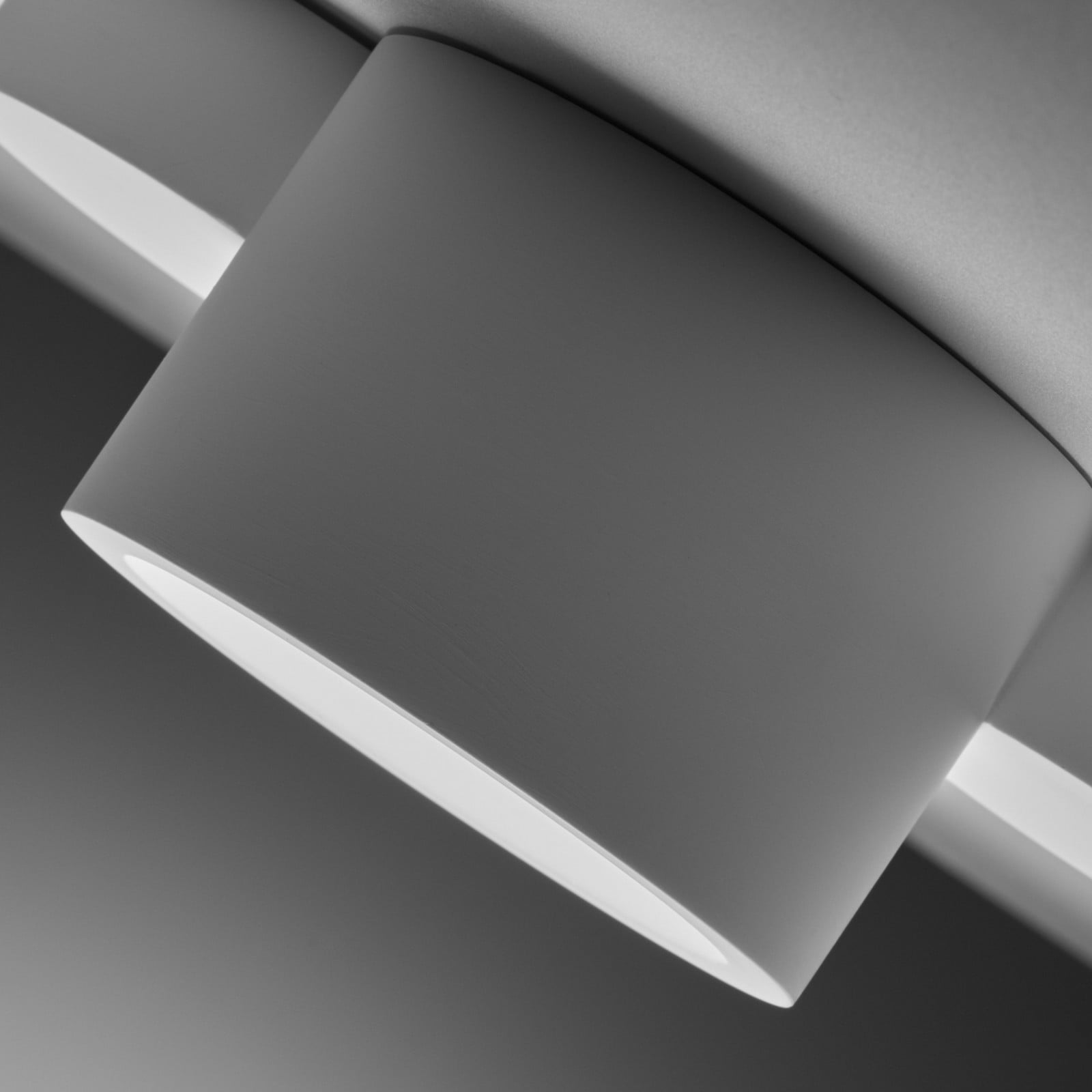 TECNICO by Sforzin Plafonieră Chio alb gips 25 cm lungime GX53 - Camera de zi / sufragerie - modern - Tencuială / Argilă