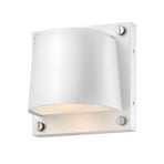 Outdoor wall light Scout, white satin, IP44, 16.5 cm x 16.5 cm