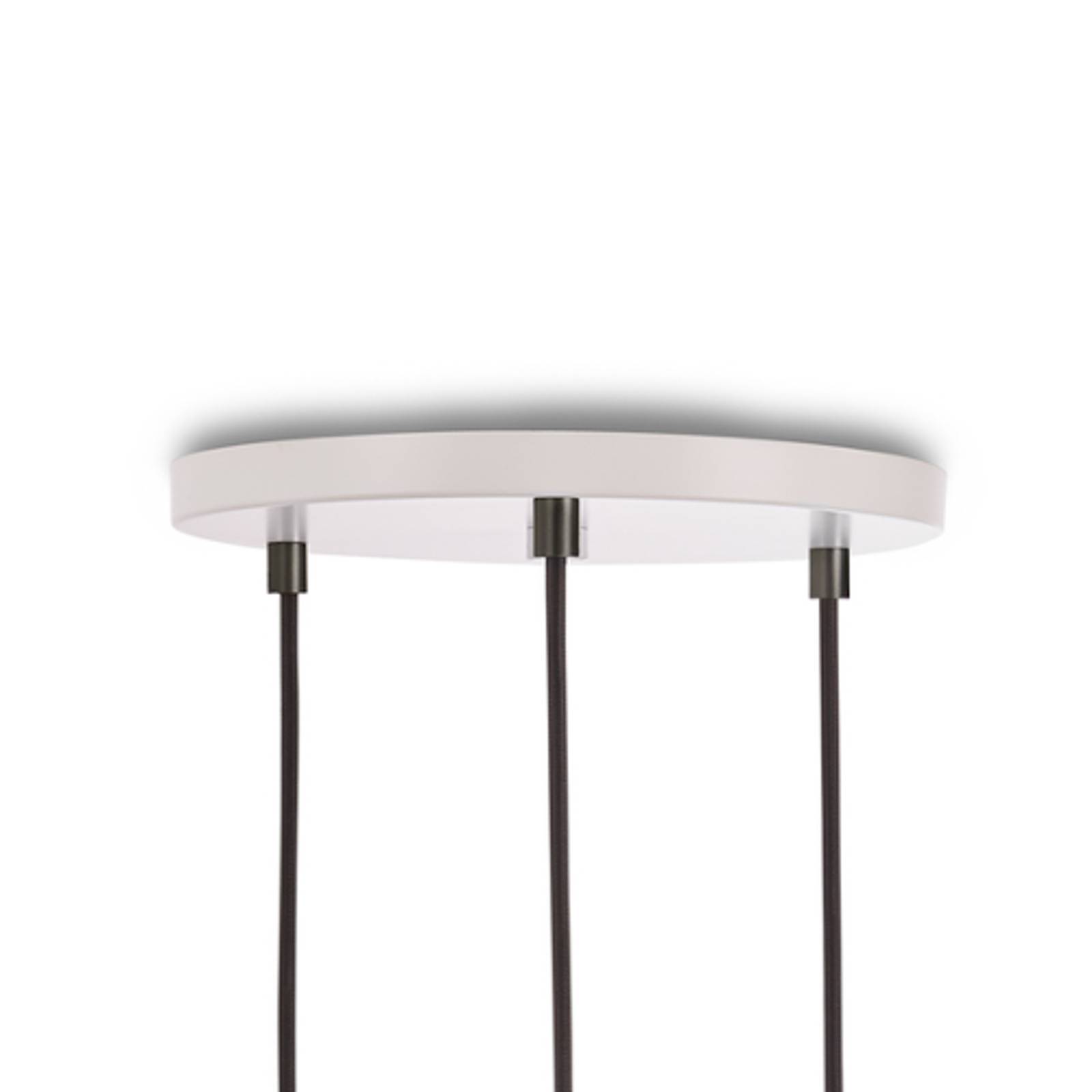 Tala Suspension Triple Pendant ronde E27 claire blanc/graphite