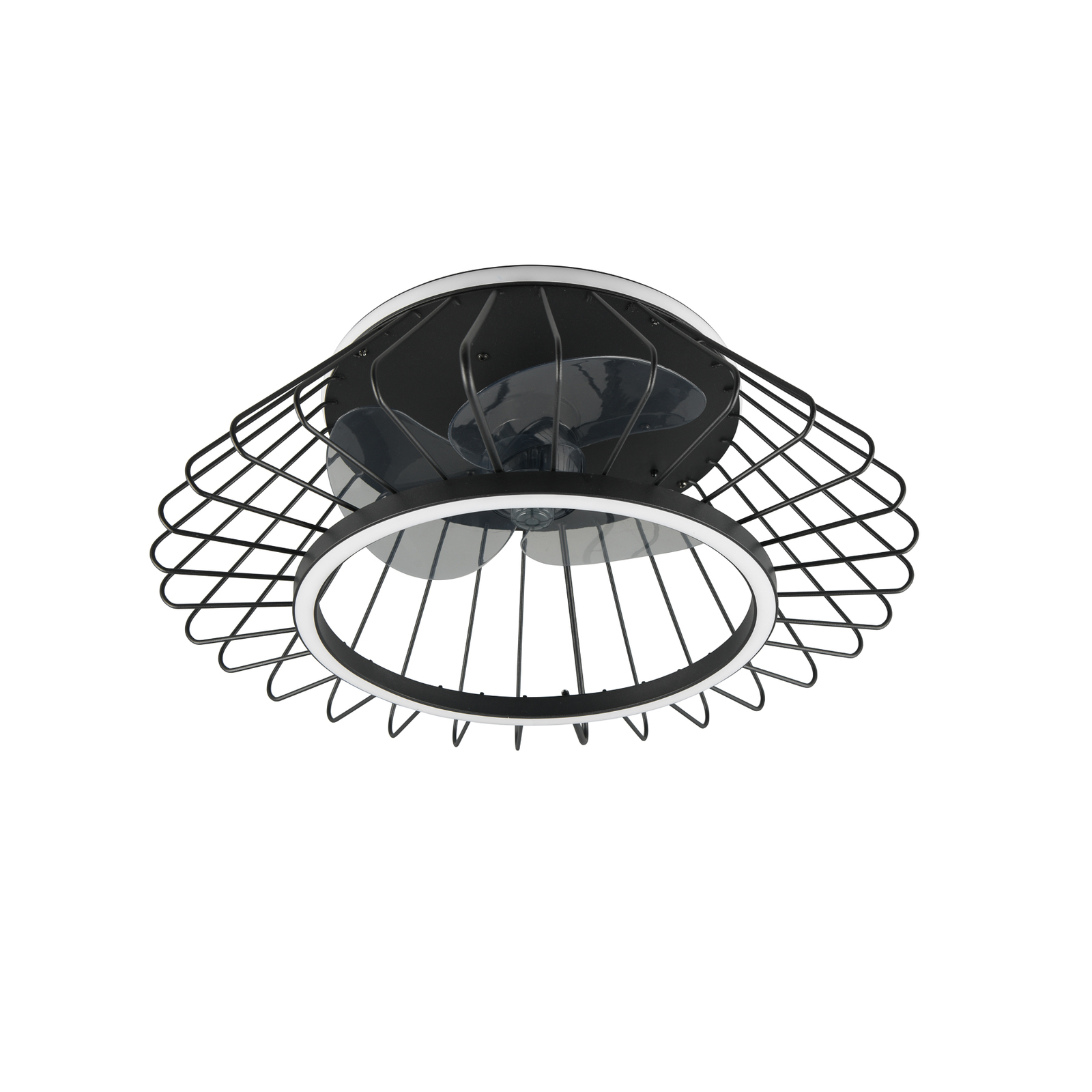 LED griestu ventilators Karlsborg, kluss, Ø 50 cm, CCT, FB