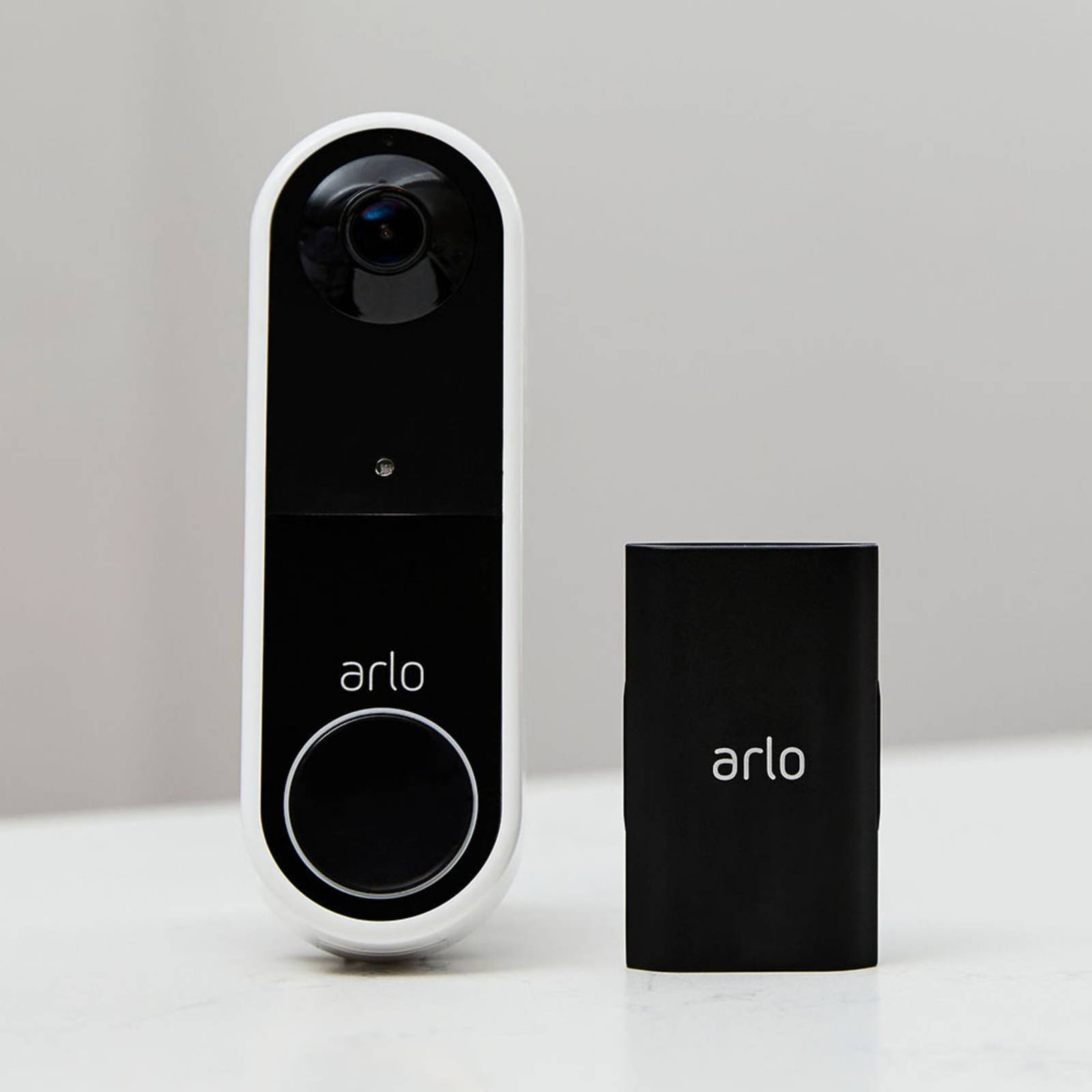 Image of Arlo Essential sonnette vidéo sans câble, blanc 