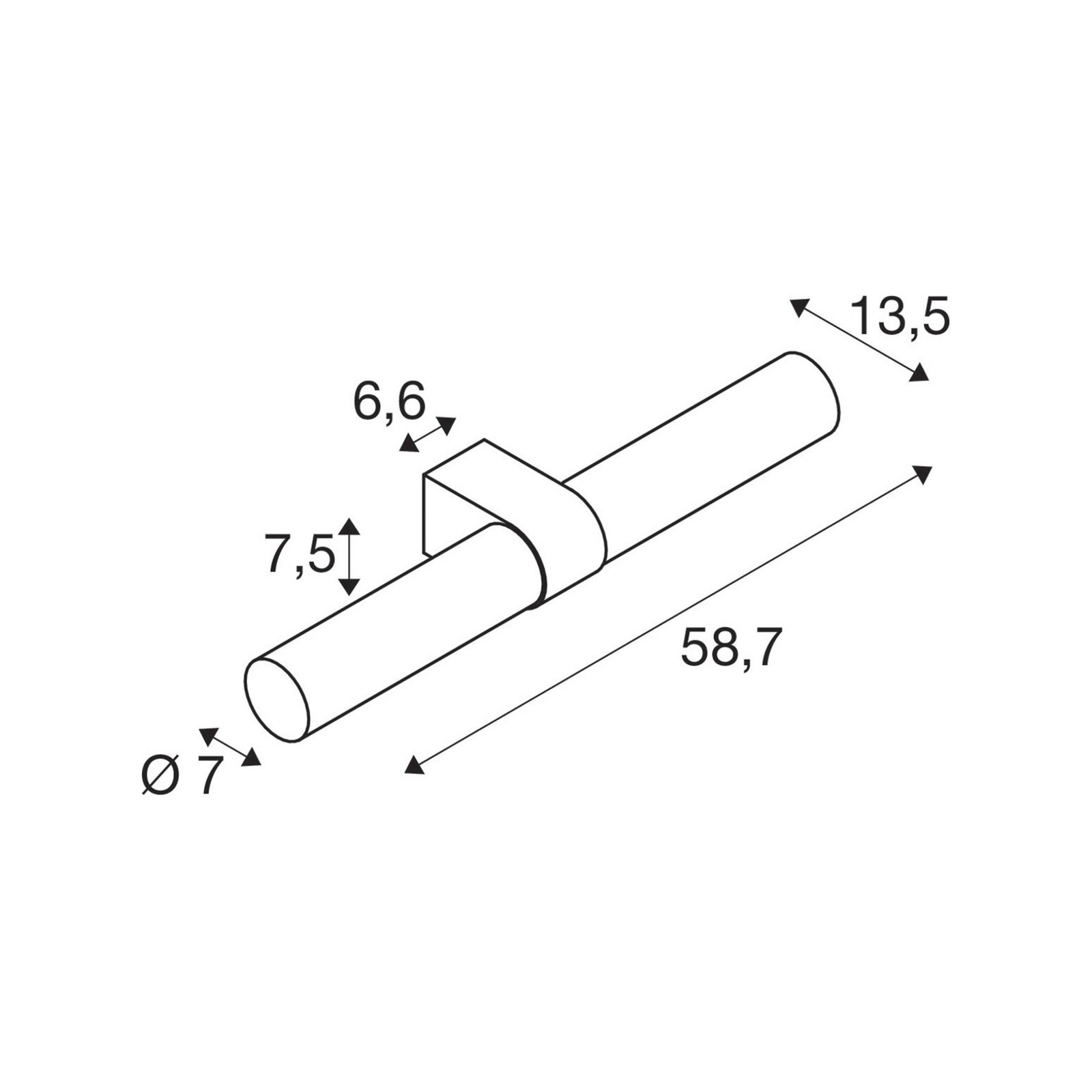 SLV LED-Bad-Wandlampe Lygant double, chrom, Aluminium