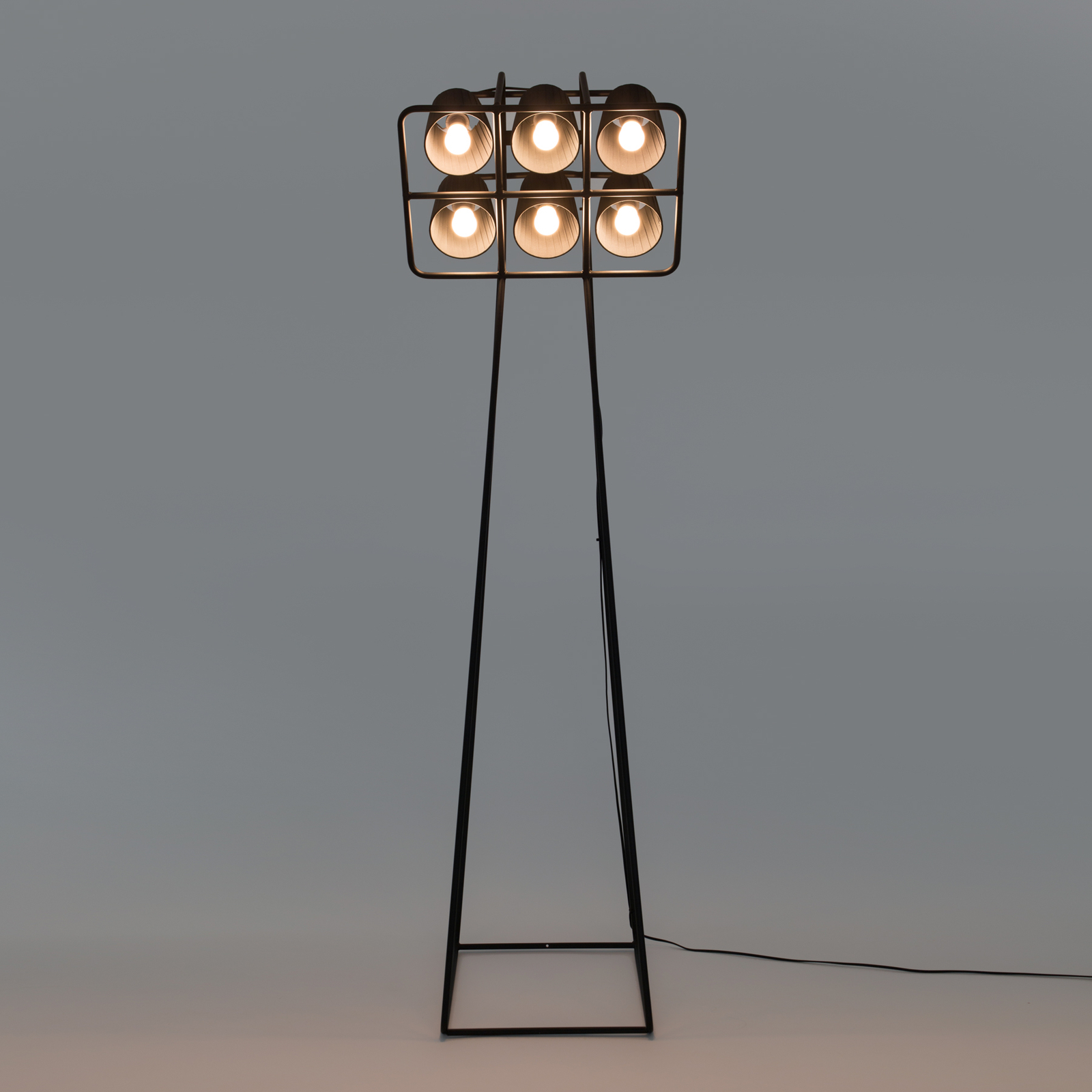 Golvlampa Multilamp, 6 lampor, svart