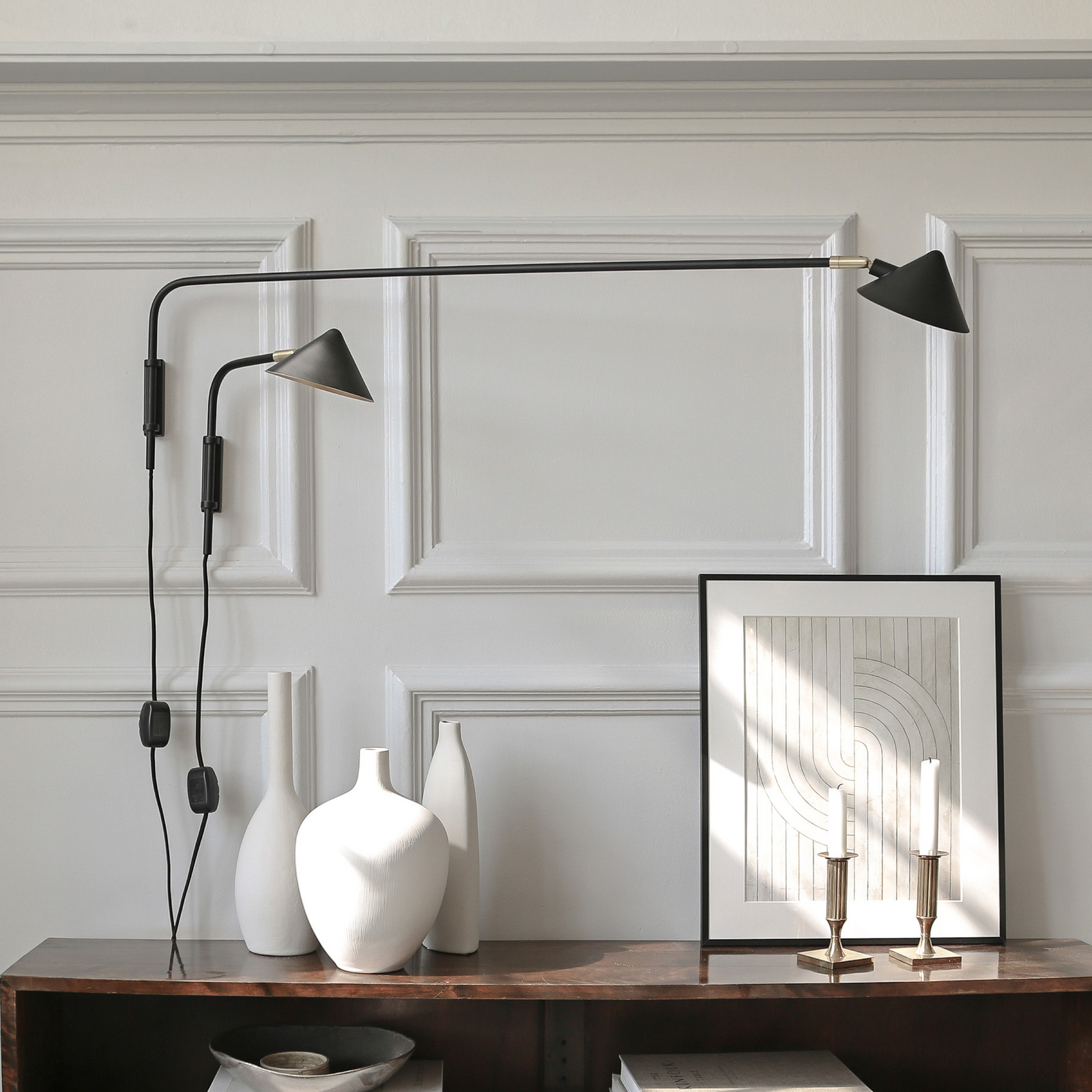 Kelly Long Wandleuchte Black - Watt & Veke