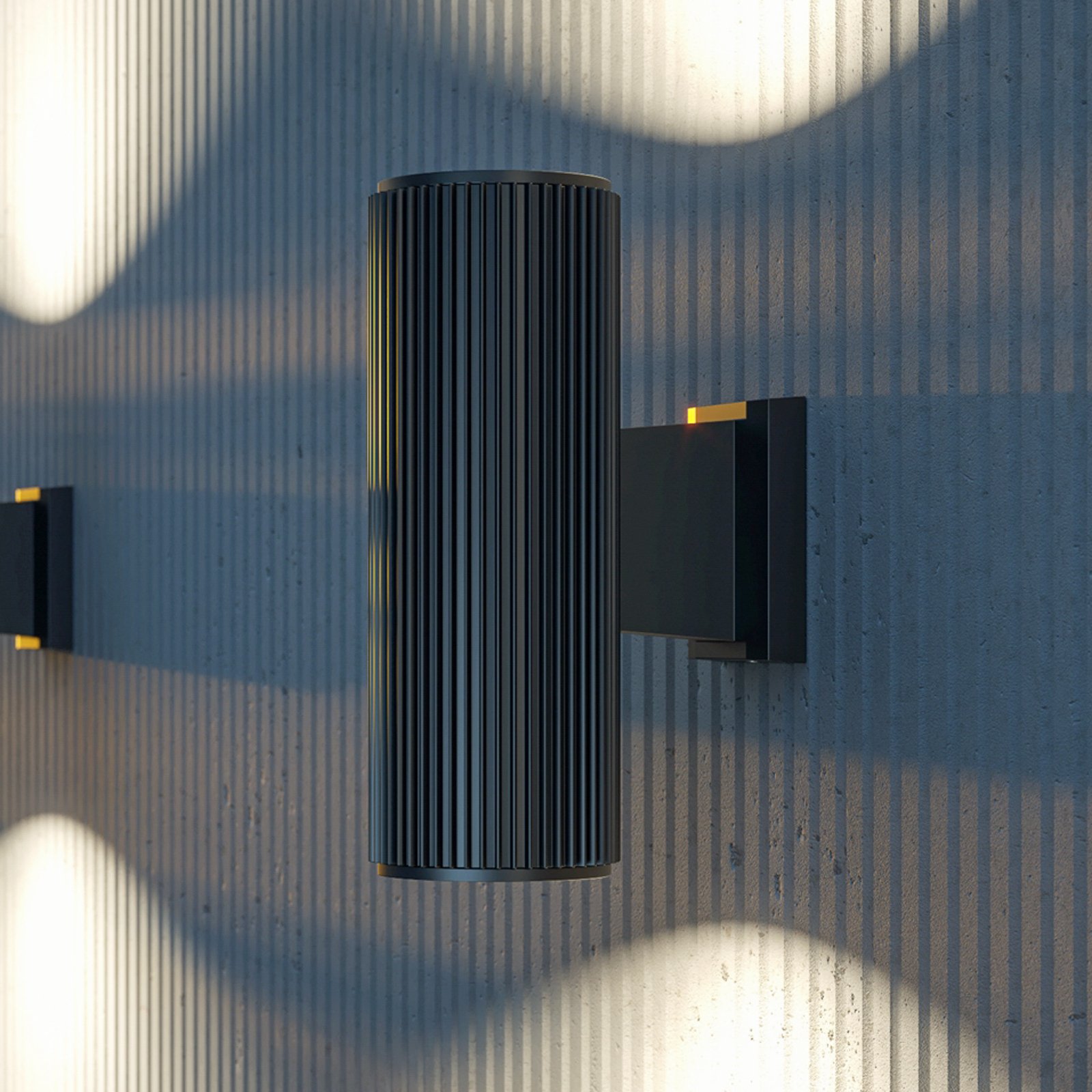 Maytoni Rando udendørs væglampe, 2 lyskilde, sort