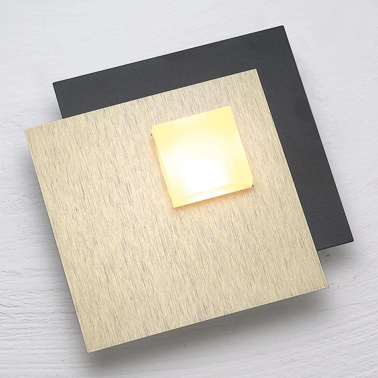 BOPP Bopp Pixel 2.0 LED ceiling light 1-bulb black, for Living / Dining Room, aluminium, 8.5 W, energy efficiency: A+, L: 15 cm, W: 15 cm, H: 3.5 cm