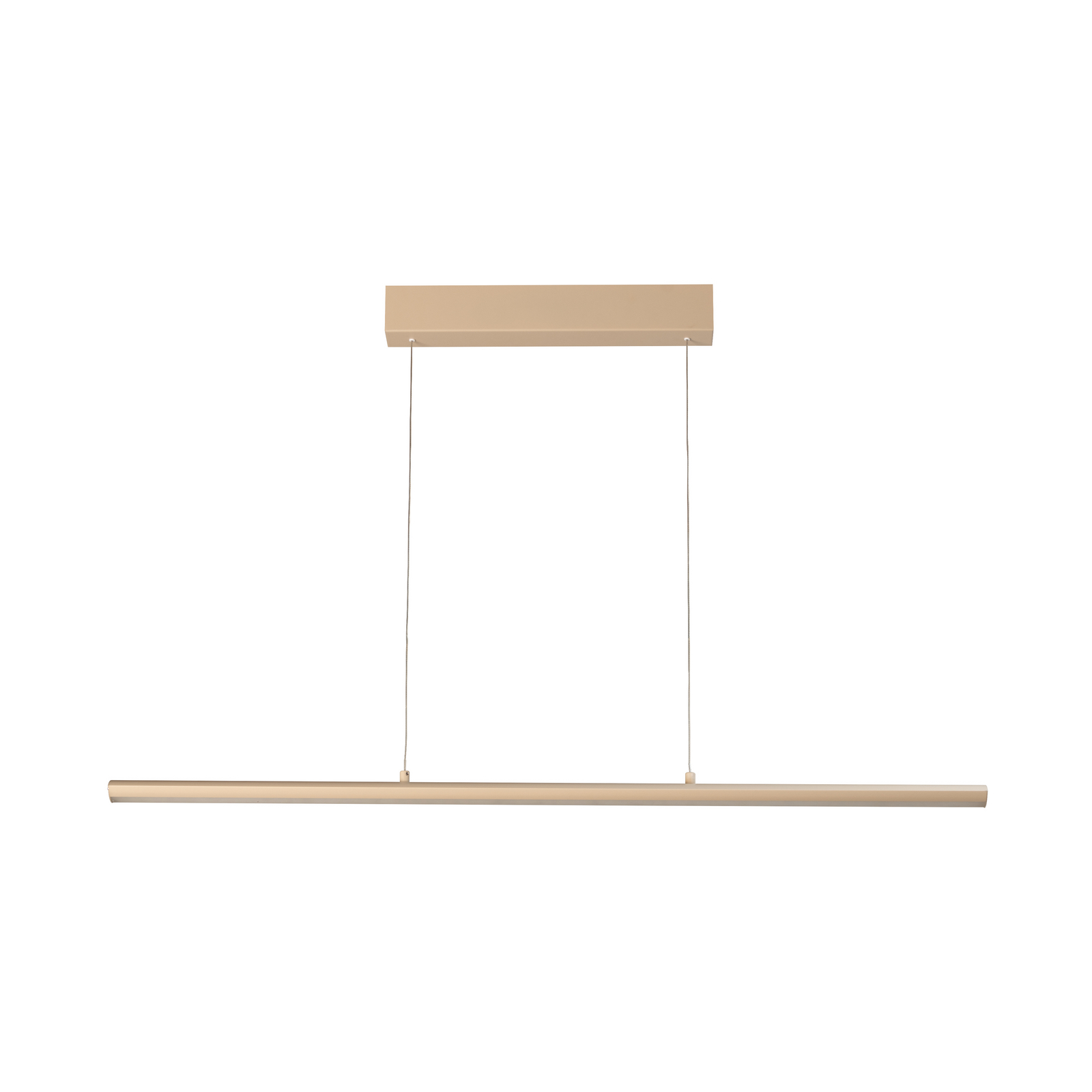 Żyrandol LED Borena, kolor piaskowy, długość 113 cm, metal