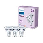 Lâmpada LED Philips GU10 4,6W 390lm 840 clear 36° 3pcs